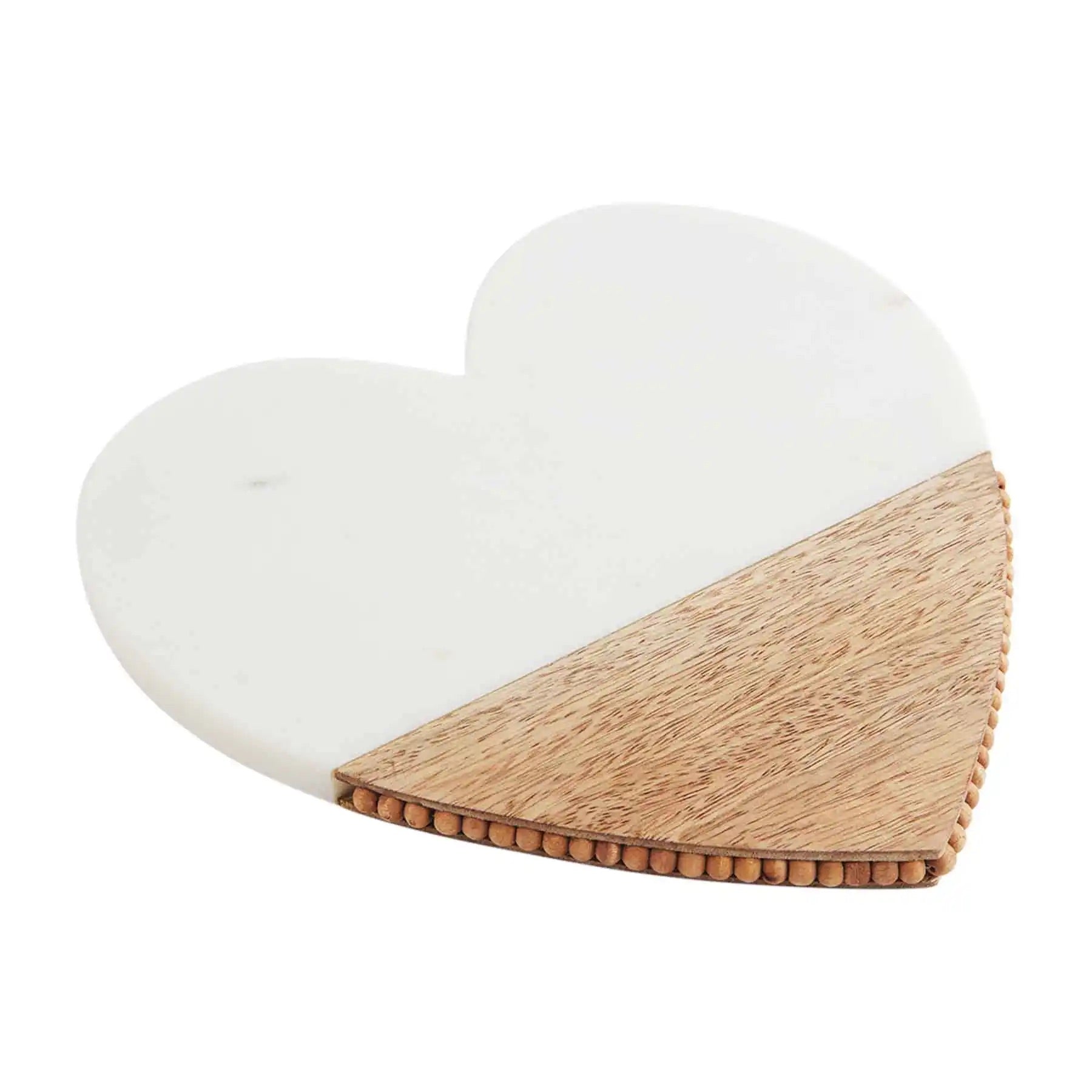 Mudpie Wood Board - Marble Small Heart