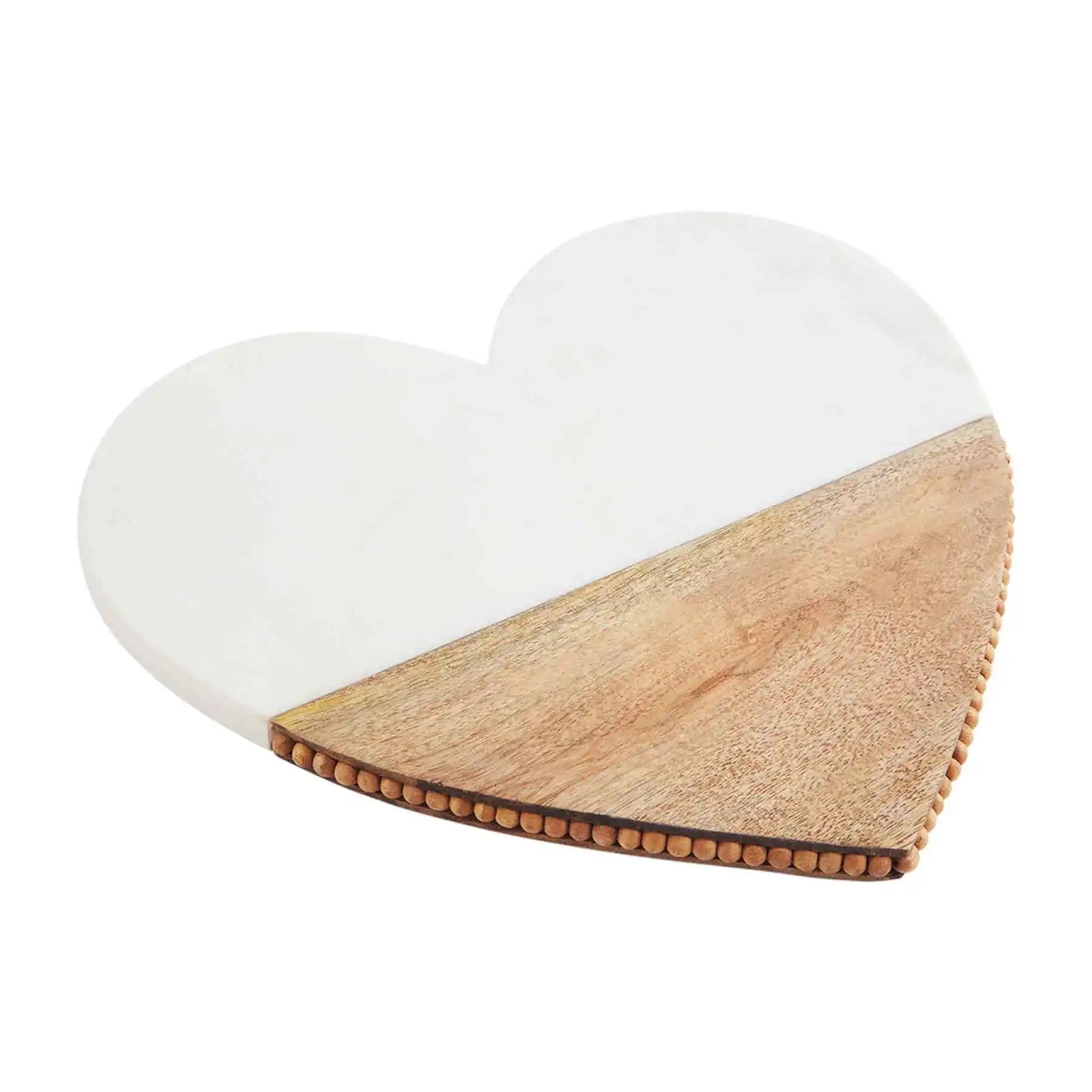 Mudpie Wood Board - Marble Large Heart