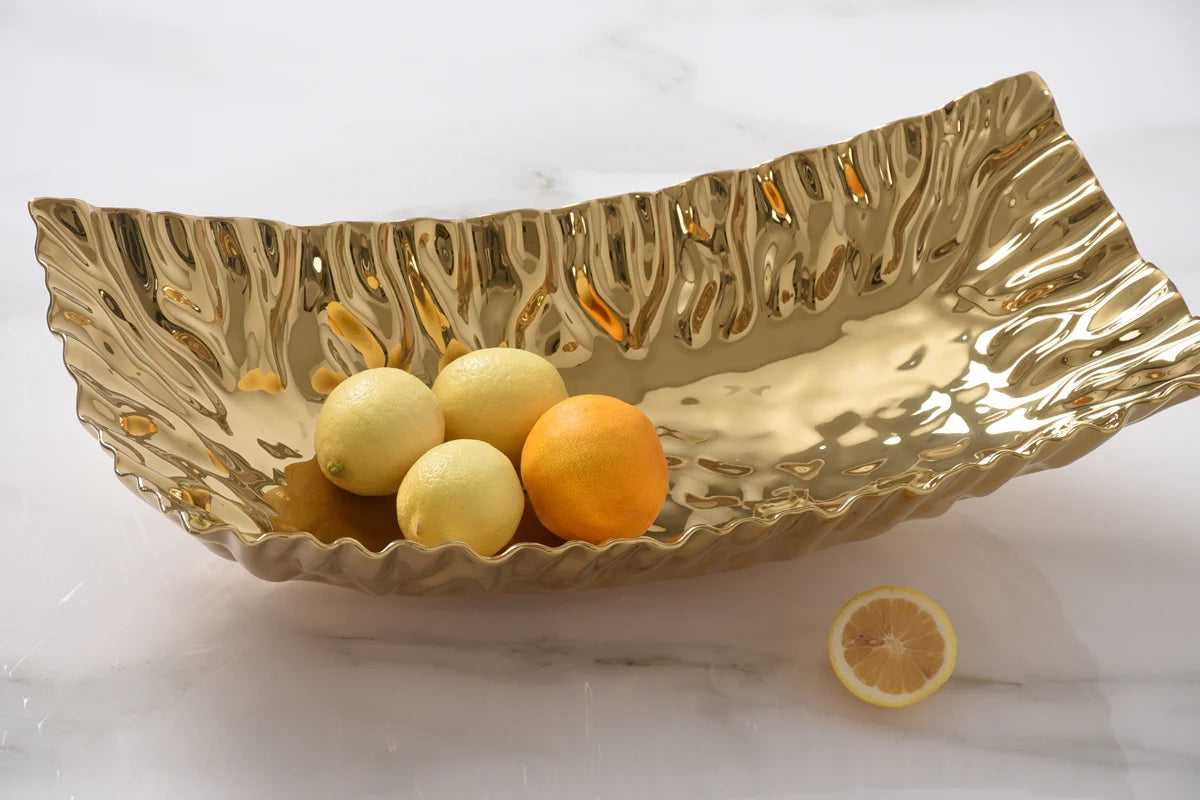 Mascali Gold Rectangular Centerpiece