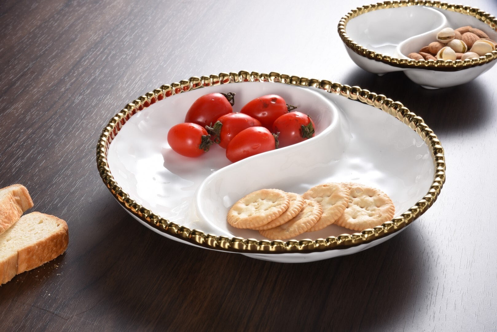 Pampa Bay - Golden Salerno Small 2-Section Platter