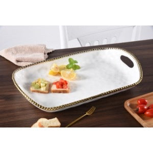 Pampa Bay - Golden Salerno Rectangular Tray w/Handles