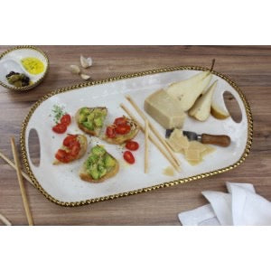 Pampa Bay - Golden Salerno Rectangular Tray w/Handles