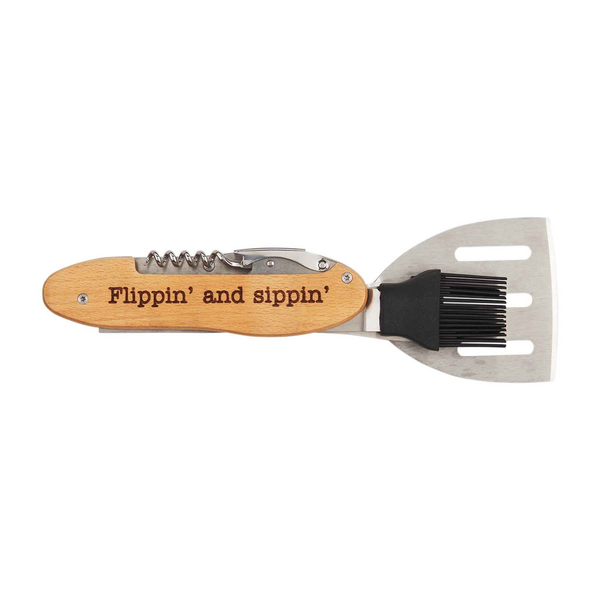 Flippin’ and Sippin’ Grilling Tool
