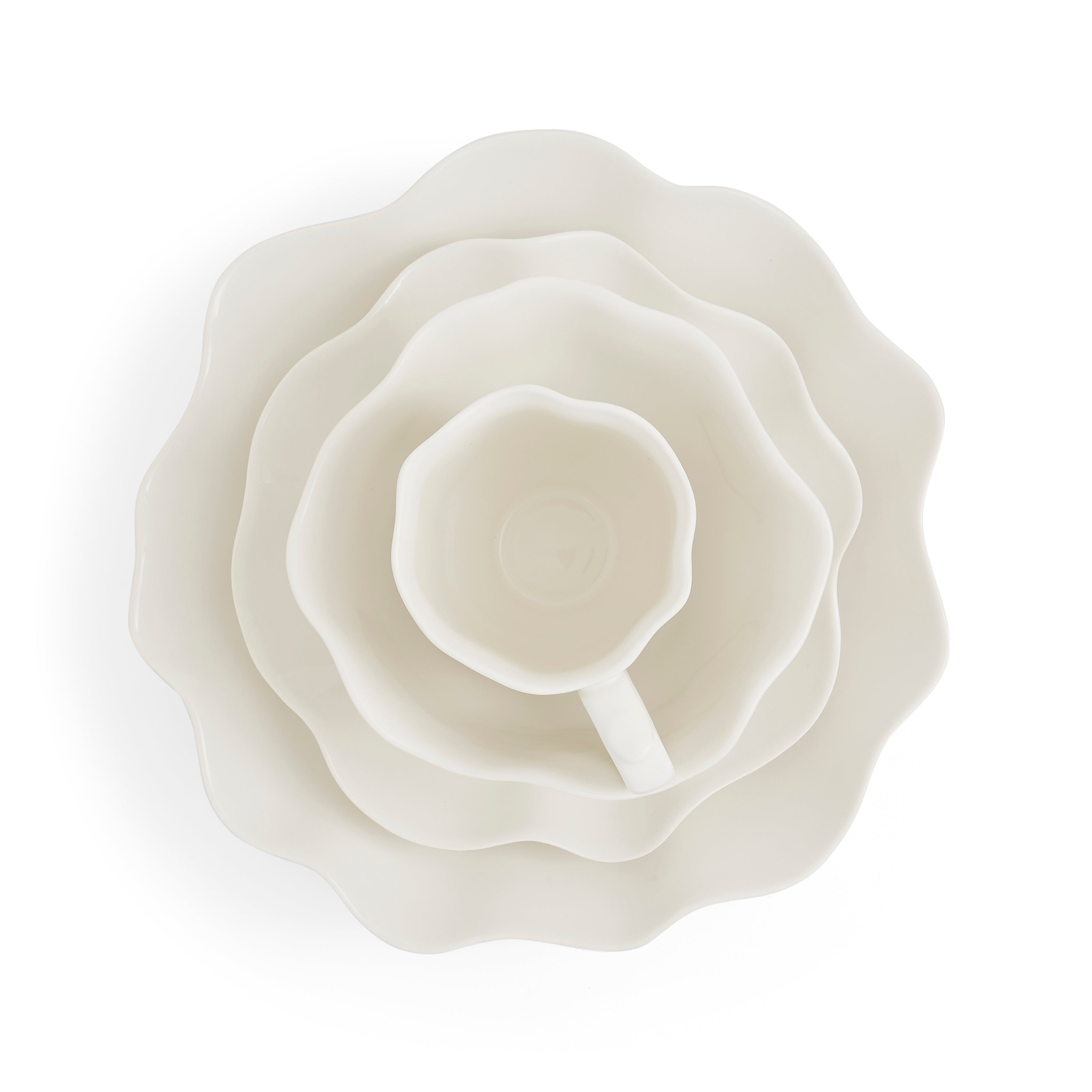 Sophie Conran Floret 4 Piece Place Setting- Creamy White