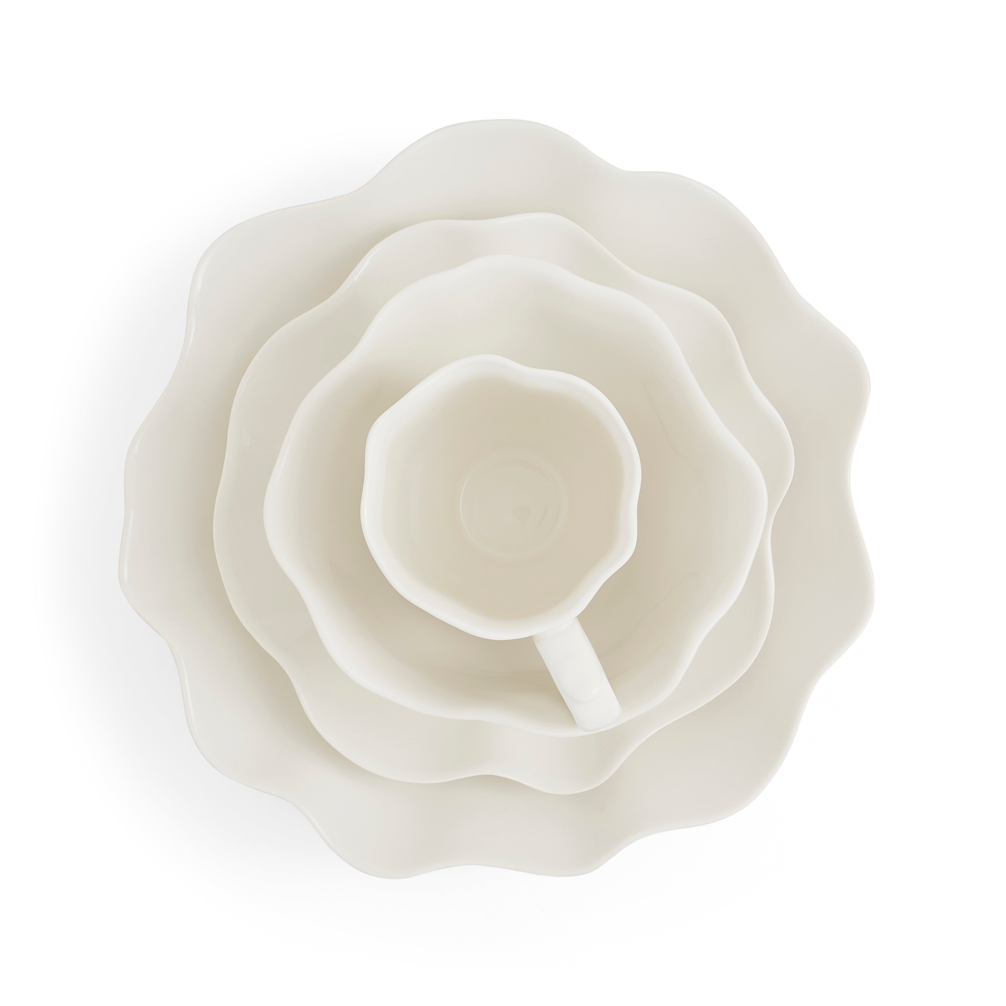 Sophie Conran Floret Couvert 4 pièces - Blanc crème