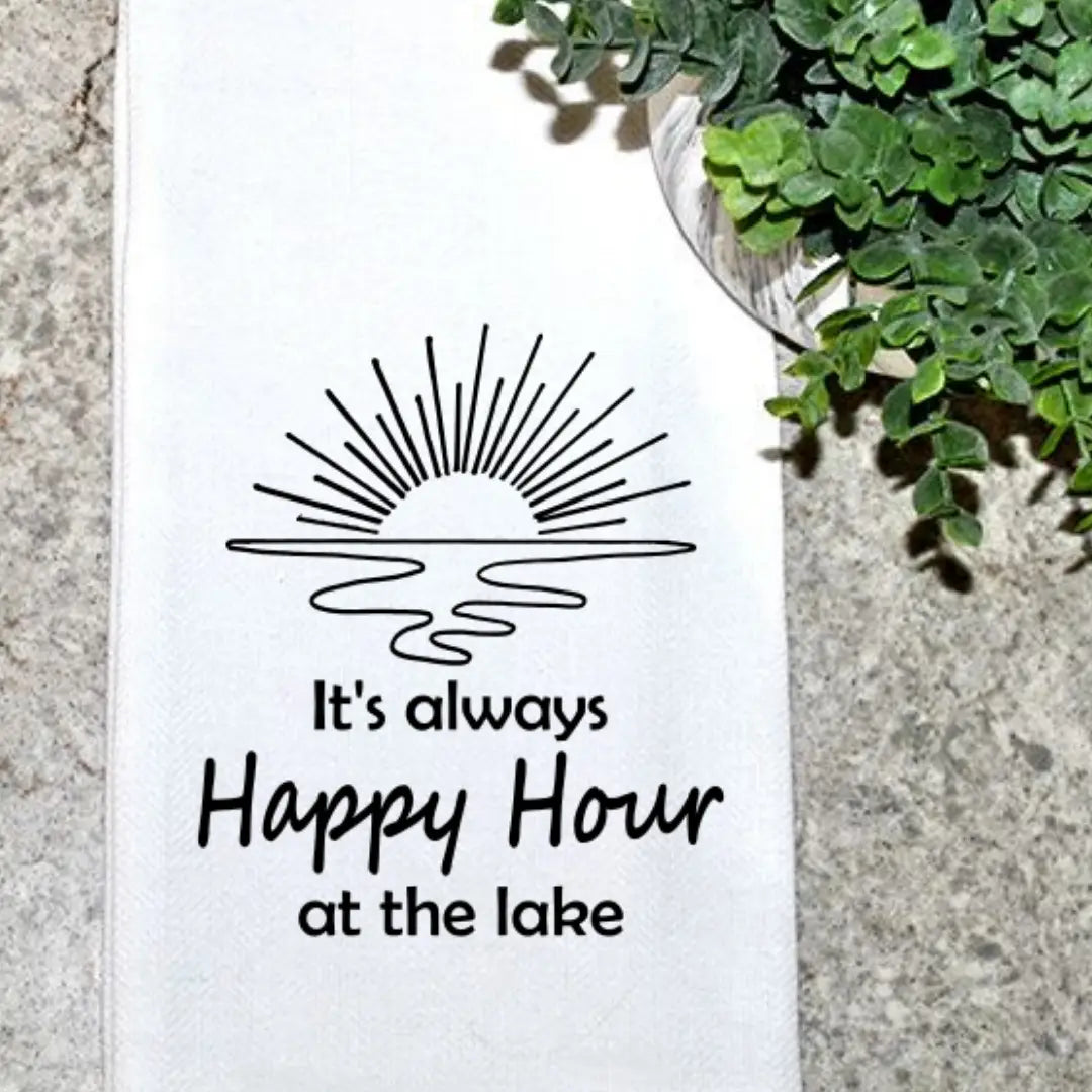 Happy Hour Tea Towel