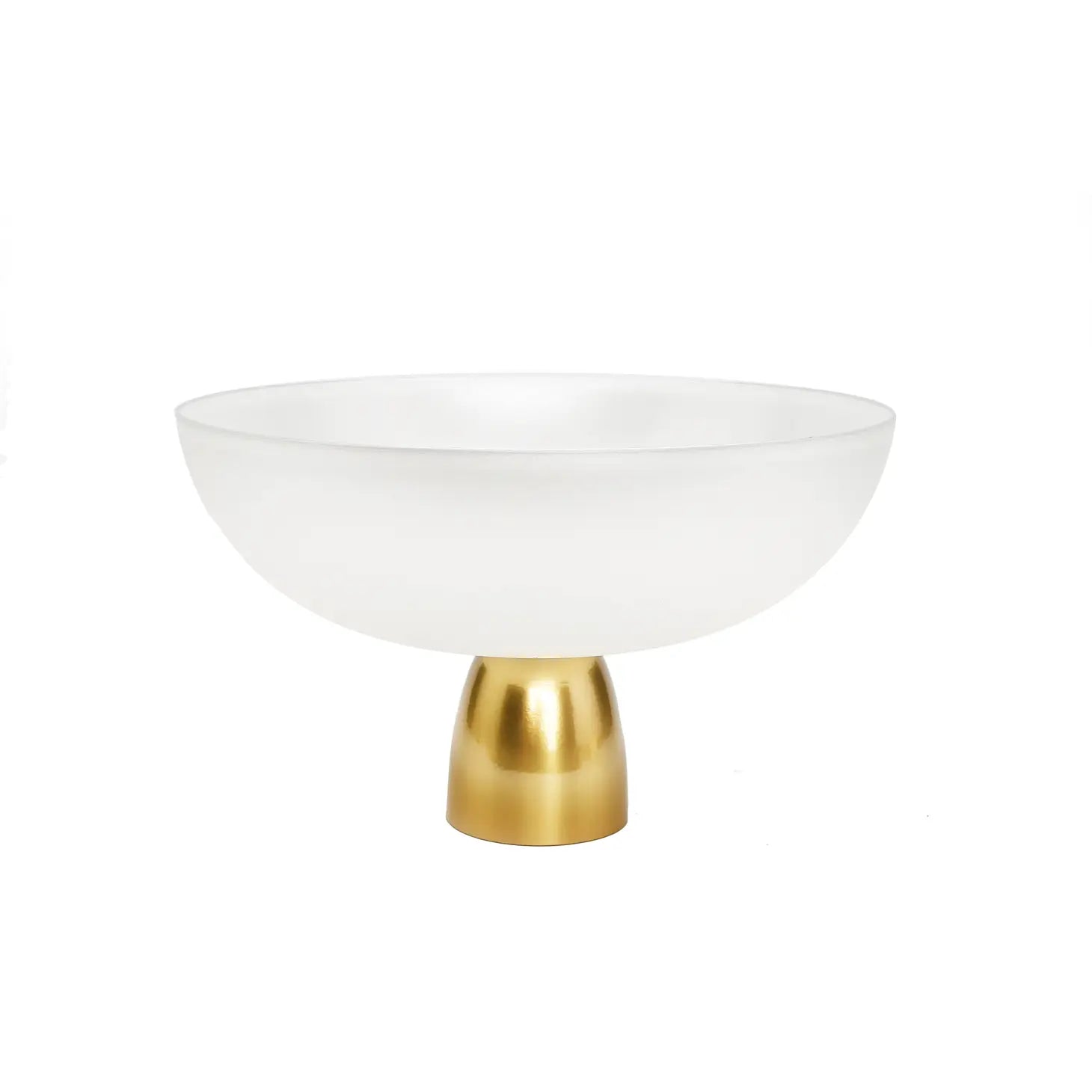 White Glass Bowl On Gold base