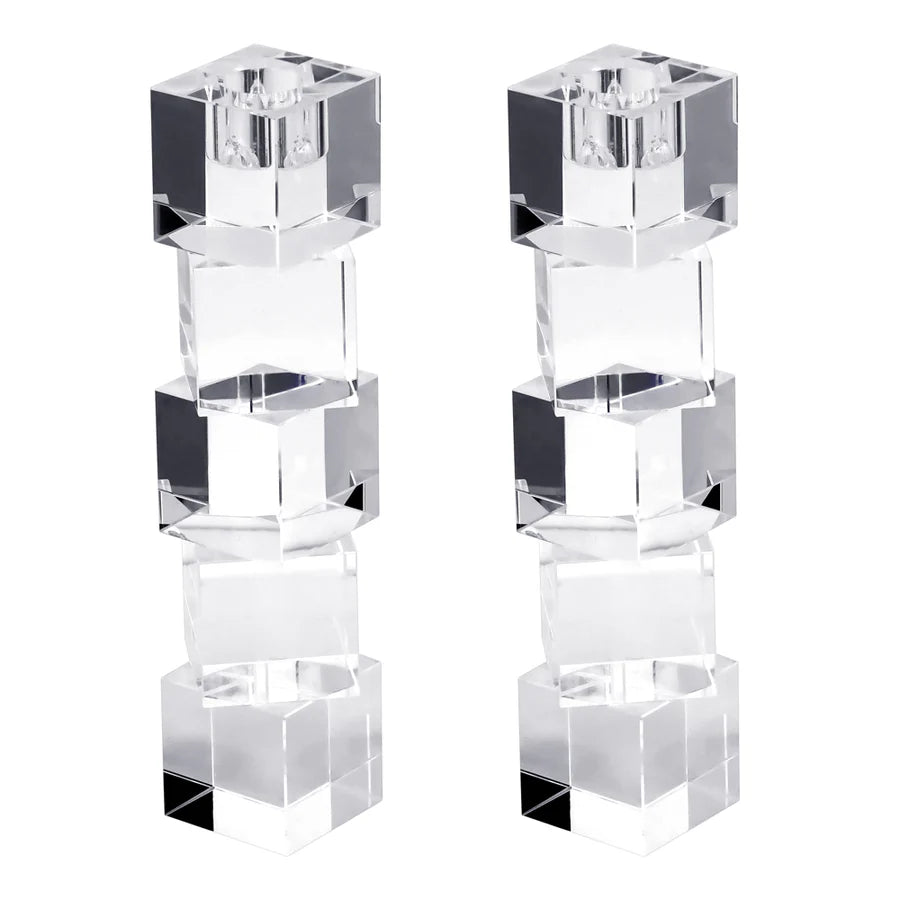 Crystal Taper Holder Set of 2
