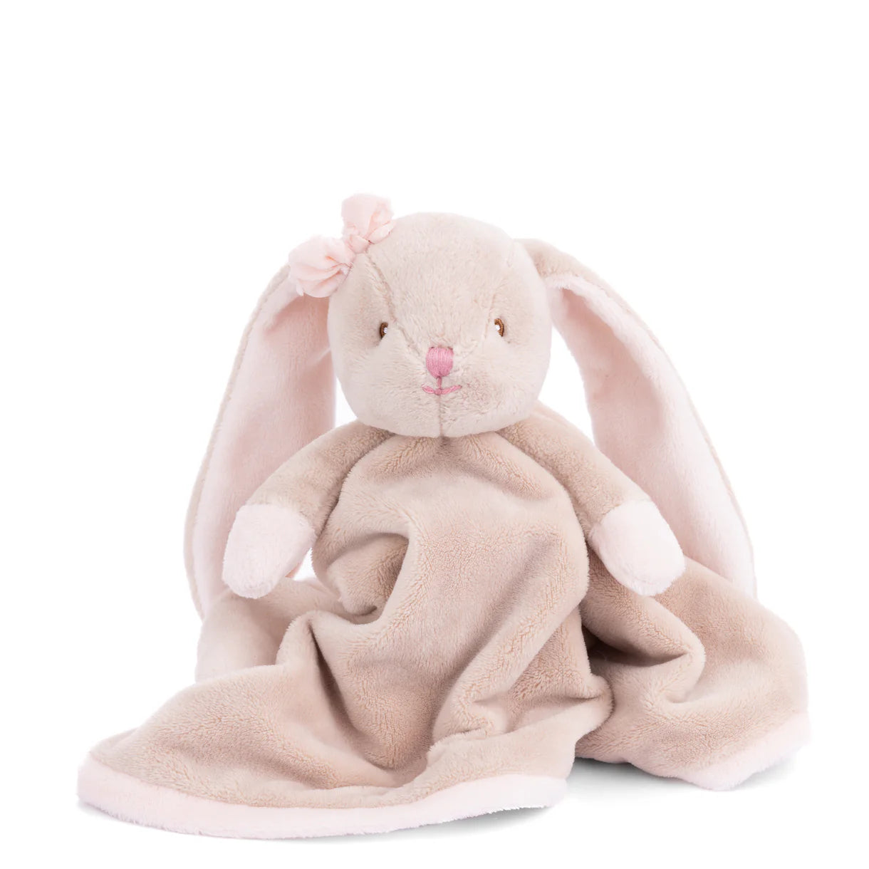 Bunny in a pink bow lovey