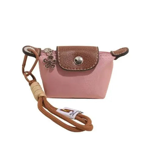 Nylon Mini Coin Pouch/Bag Charm - rose