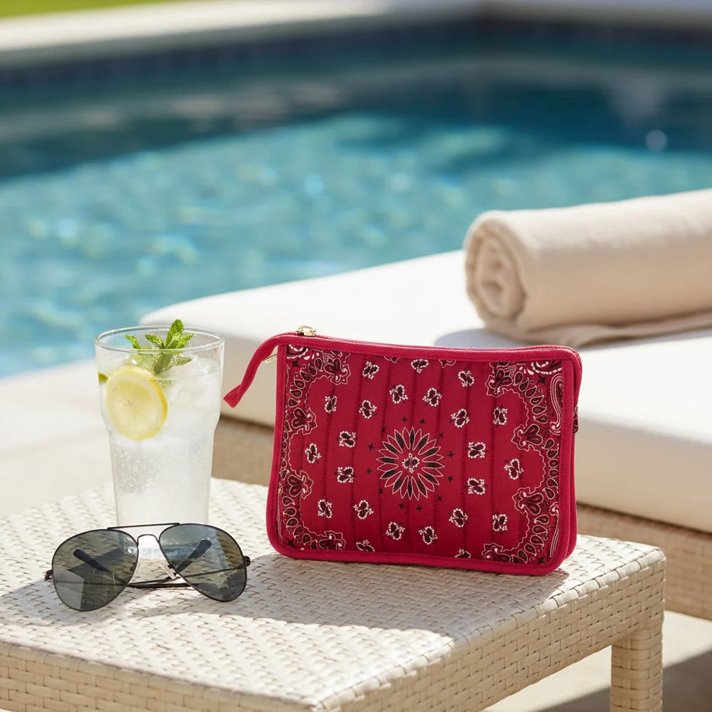 Bandana pouch - burgundy