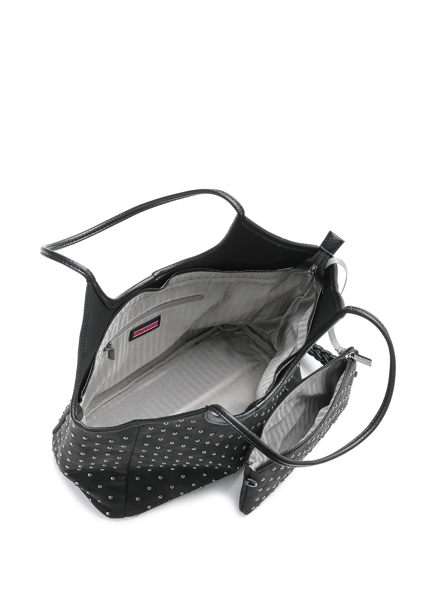 vegan suede studded tote