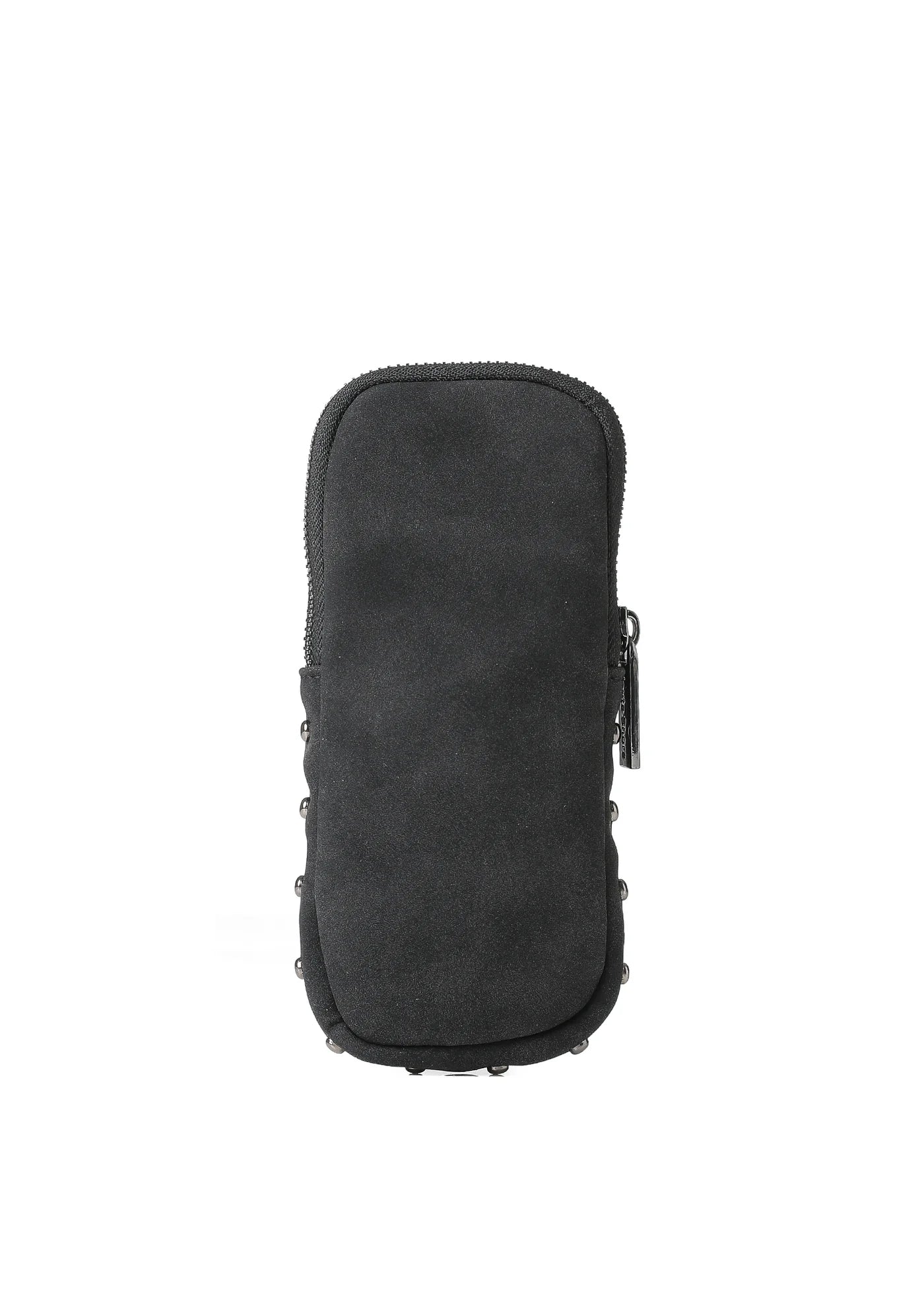 vegan suede studded glasses case - black/silver