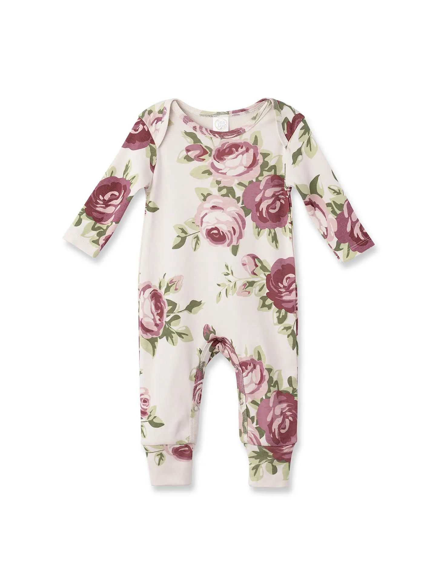 Cabbage Rose Longsleeve romper (3-6M)