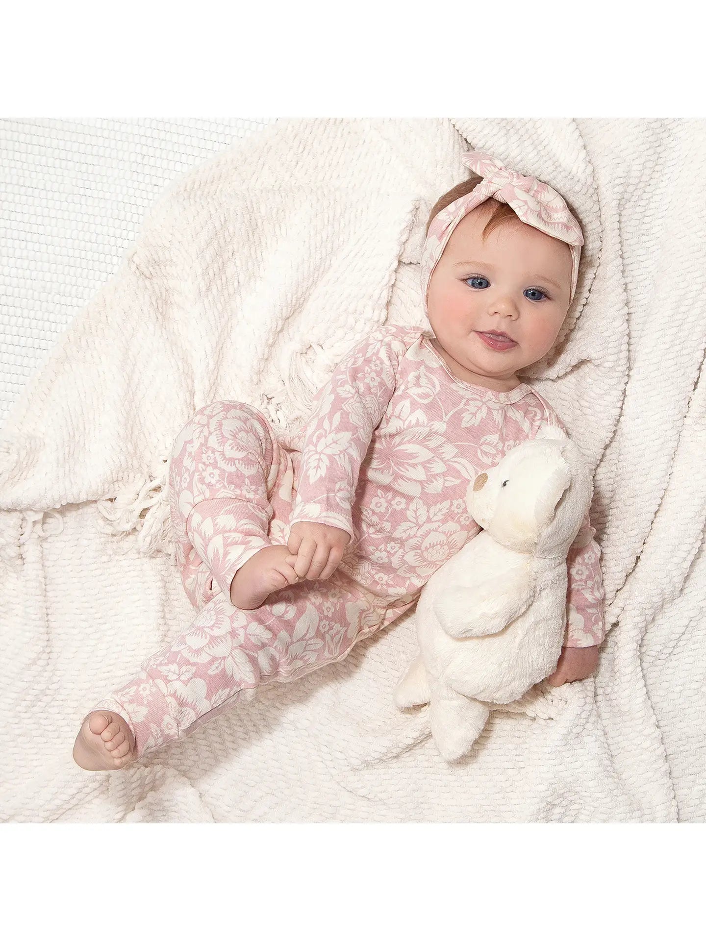 Vintage Rose Longsleeve romper (9-12M)