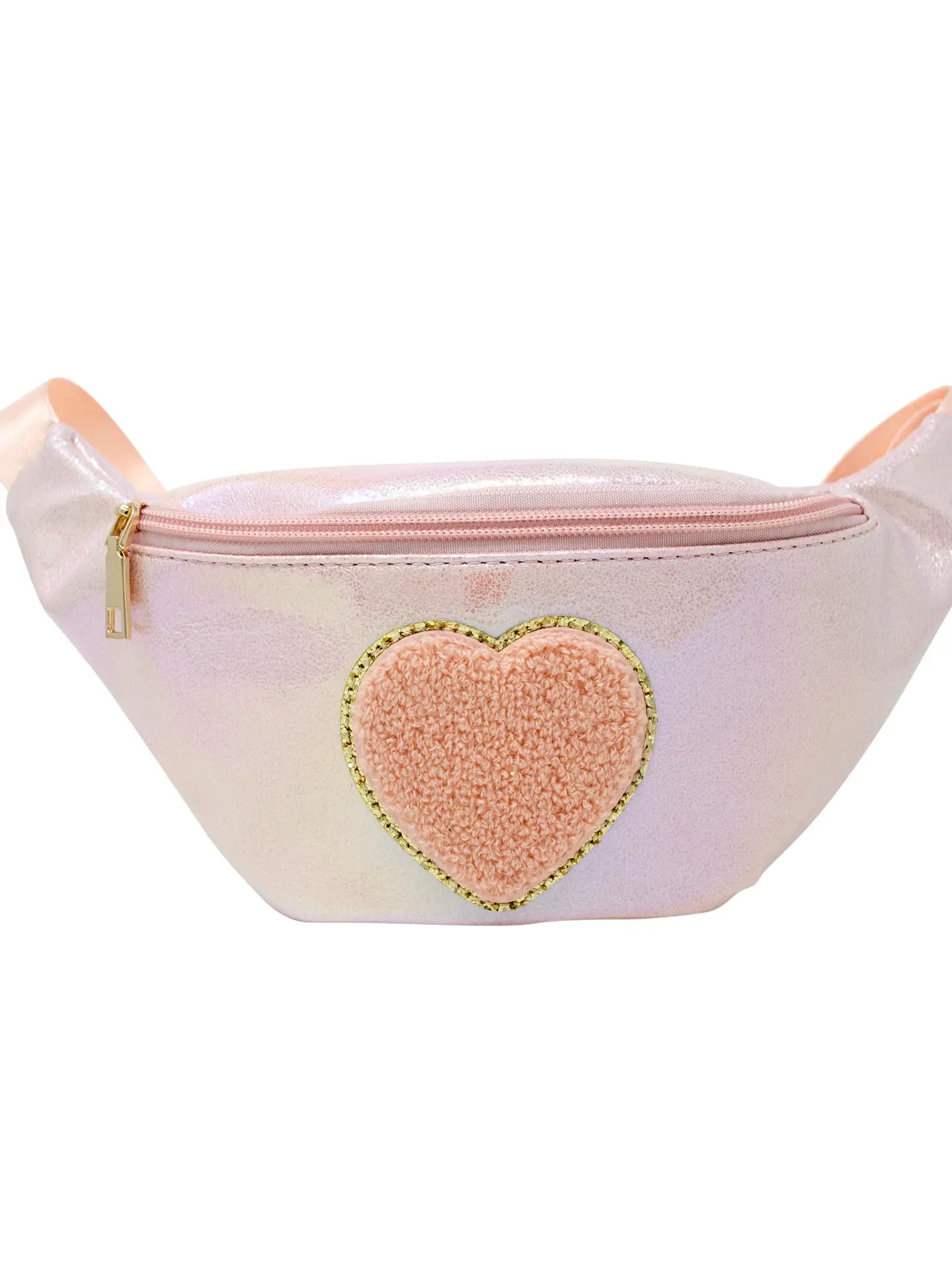 Shiny Heart Patch Sling Bag