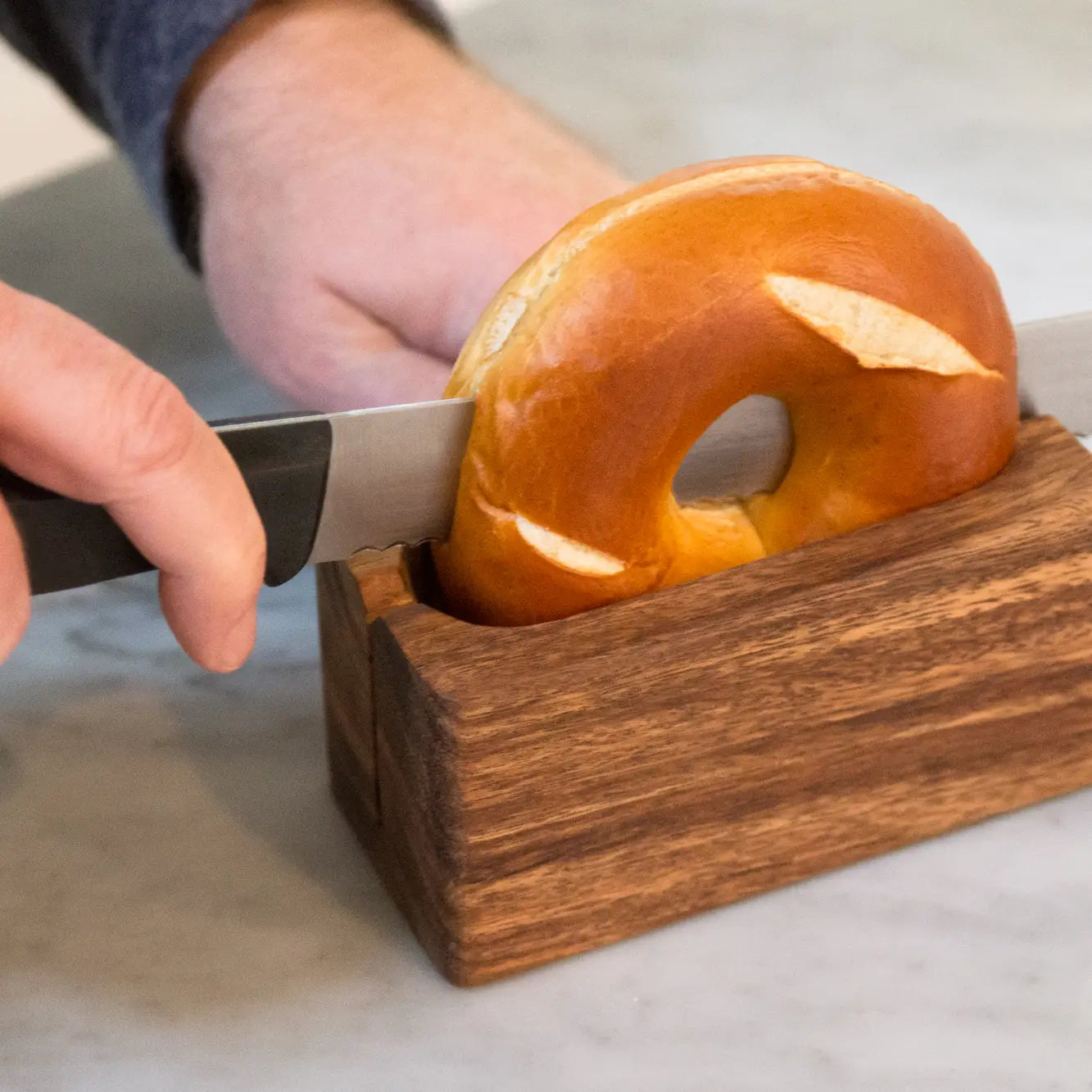 Ironwood Bagel Miter - Acacia Wood