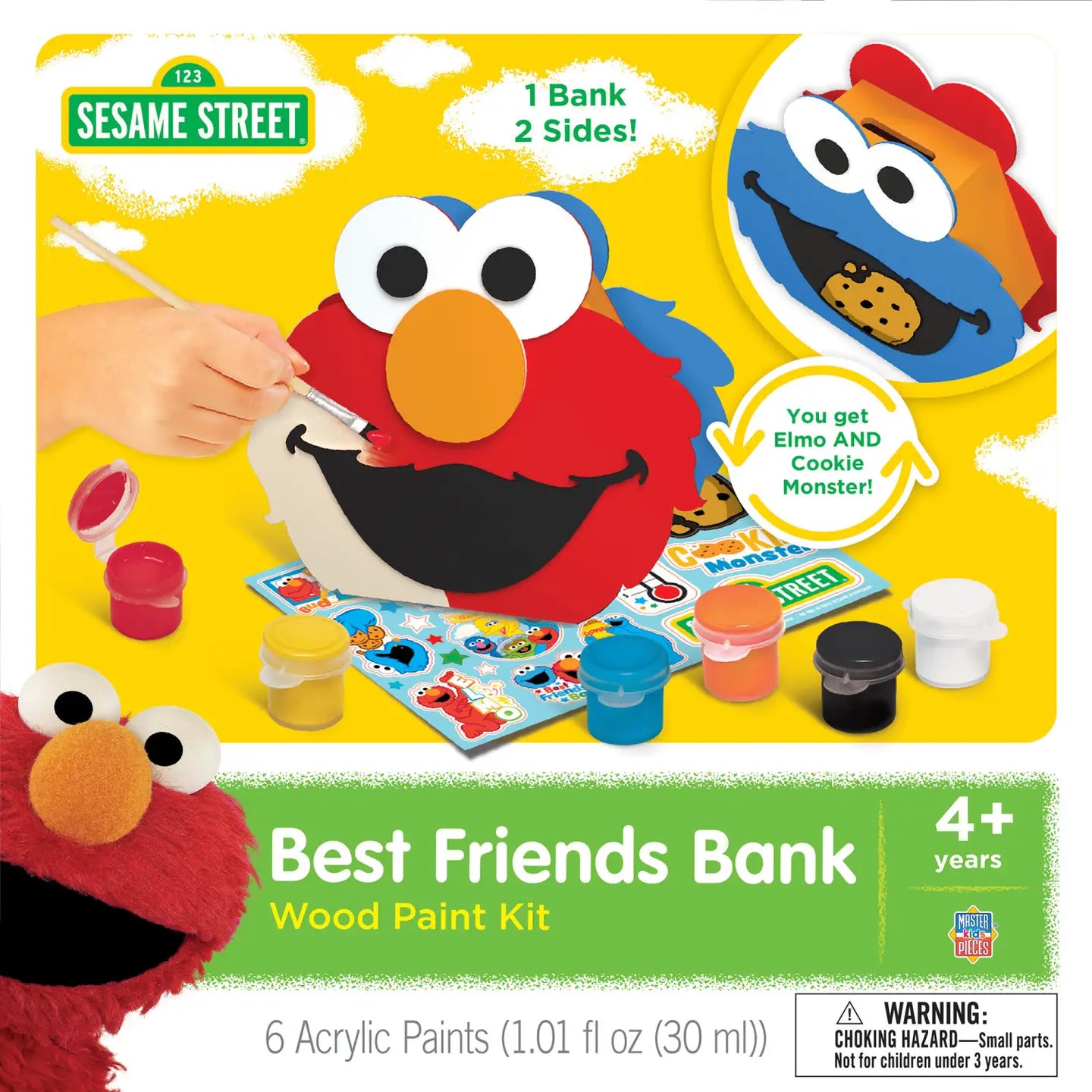 Kit de peinture pour banque en bois Sesame Street 