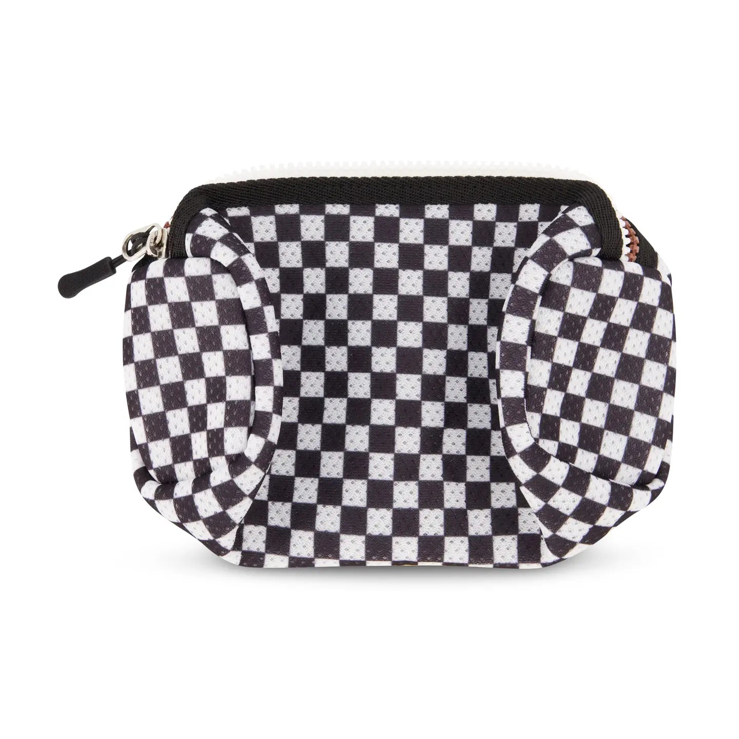 Flat pencil pouch checkered black