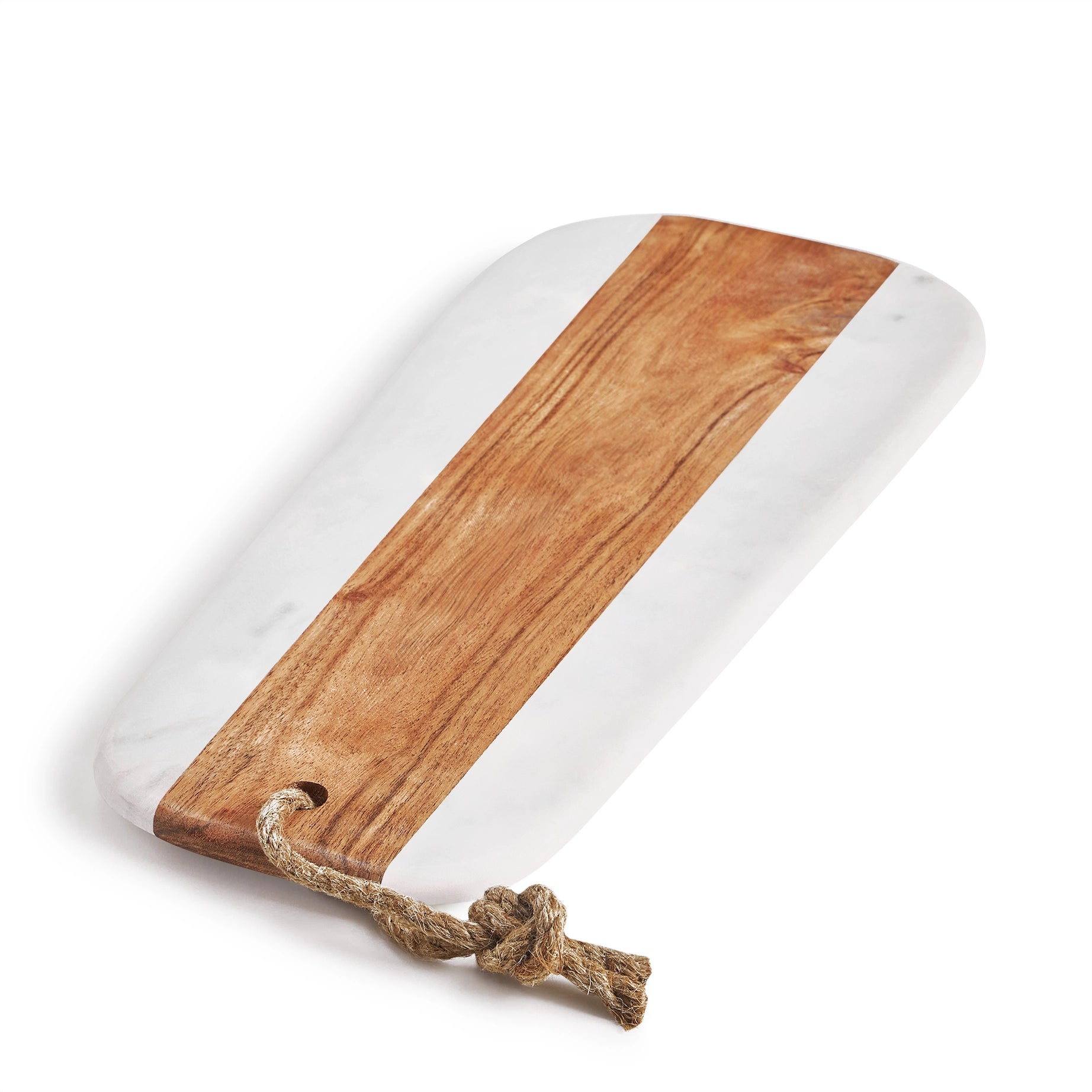 Marble & Wood Cutting Board - White