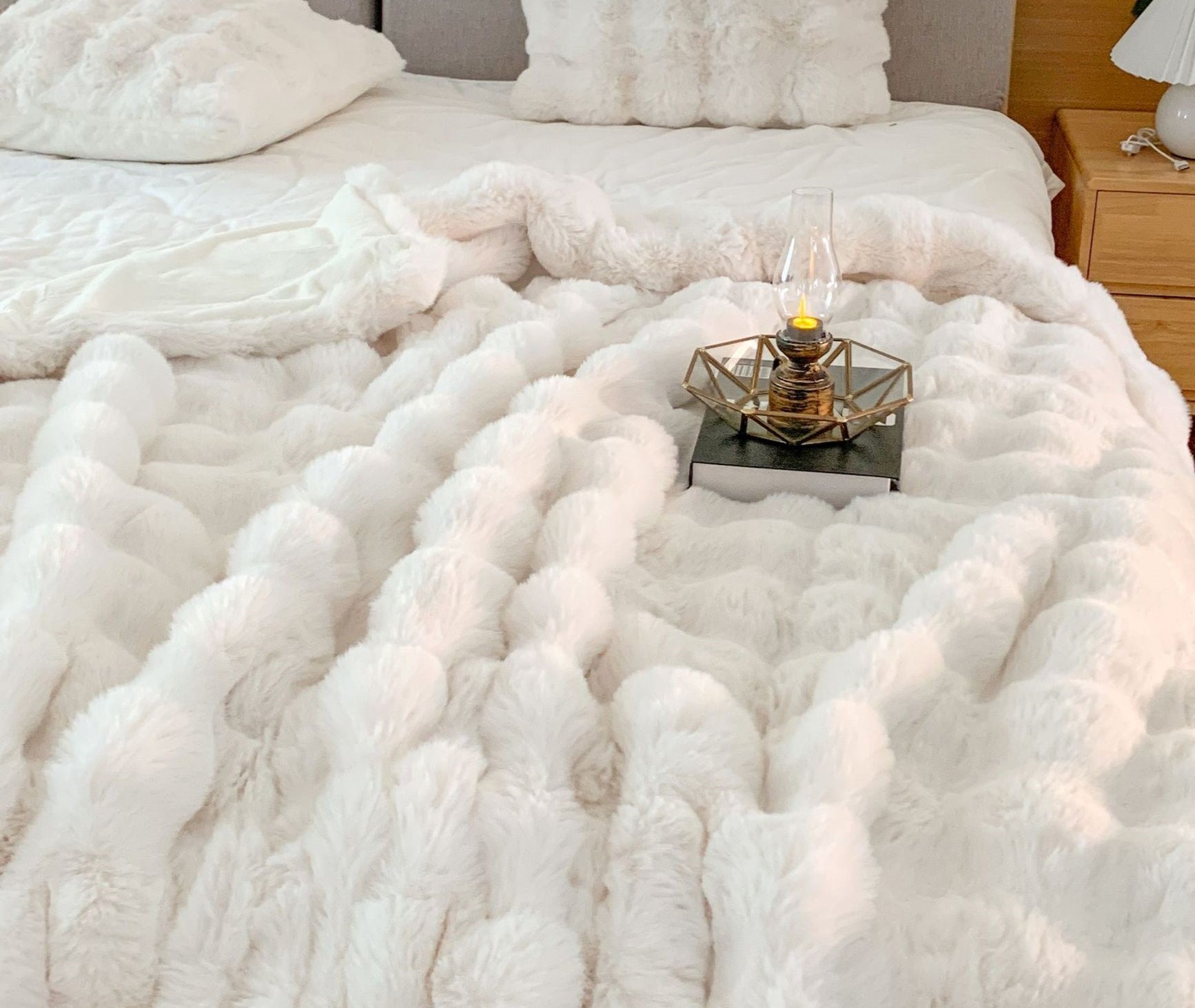 Plush Luxurious Faux Fur Throw Blanket