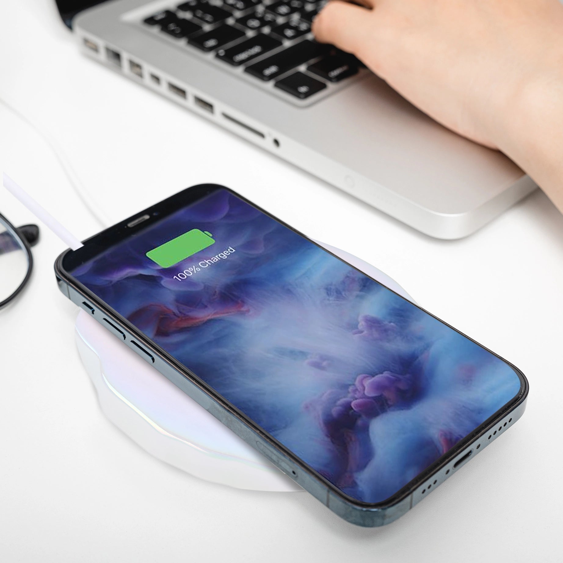Wireless Charger - Crystal - Quartz Holographic