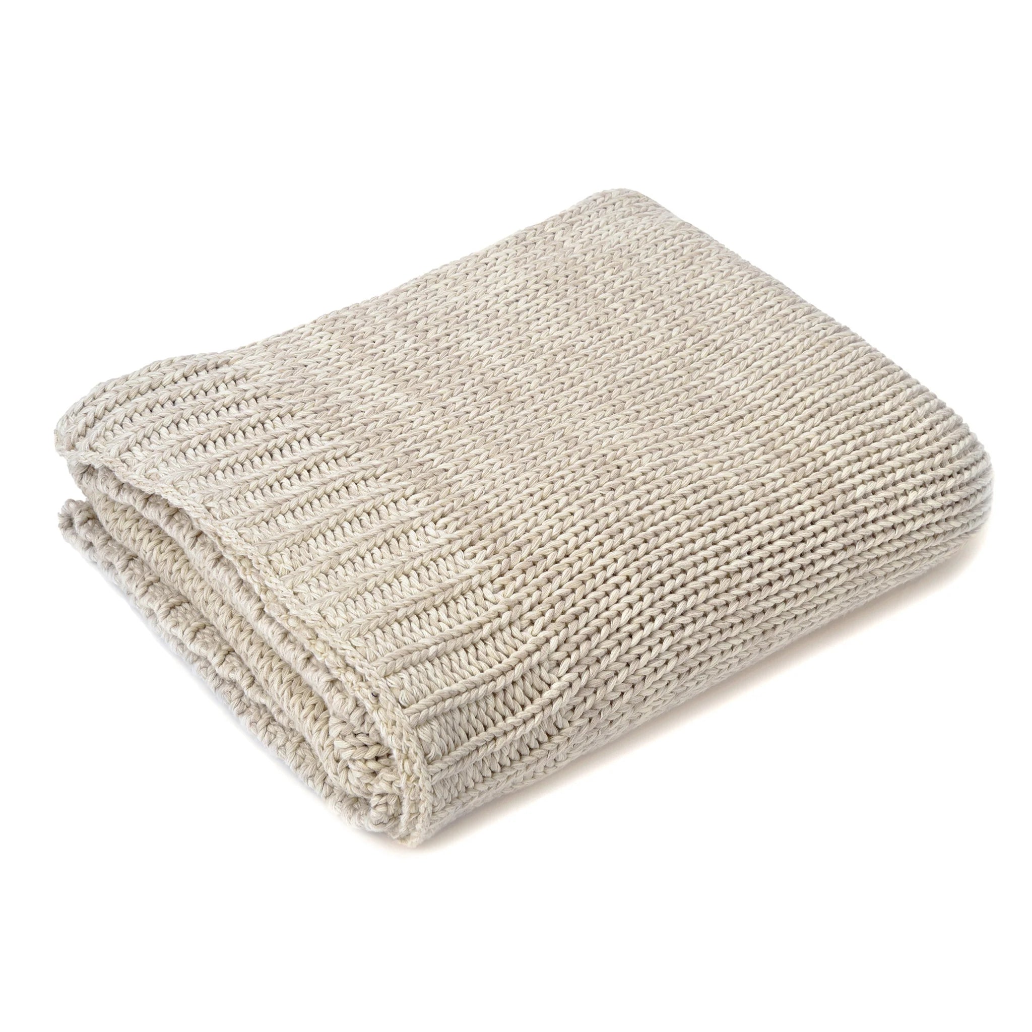 Sierra Cotton Throw - Oatmeal