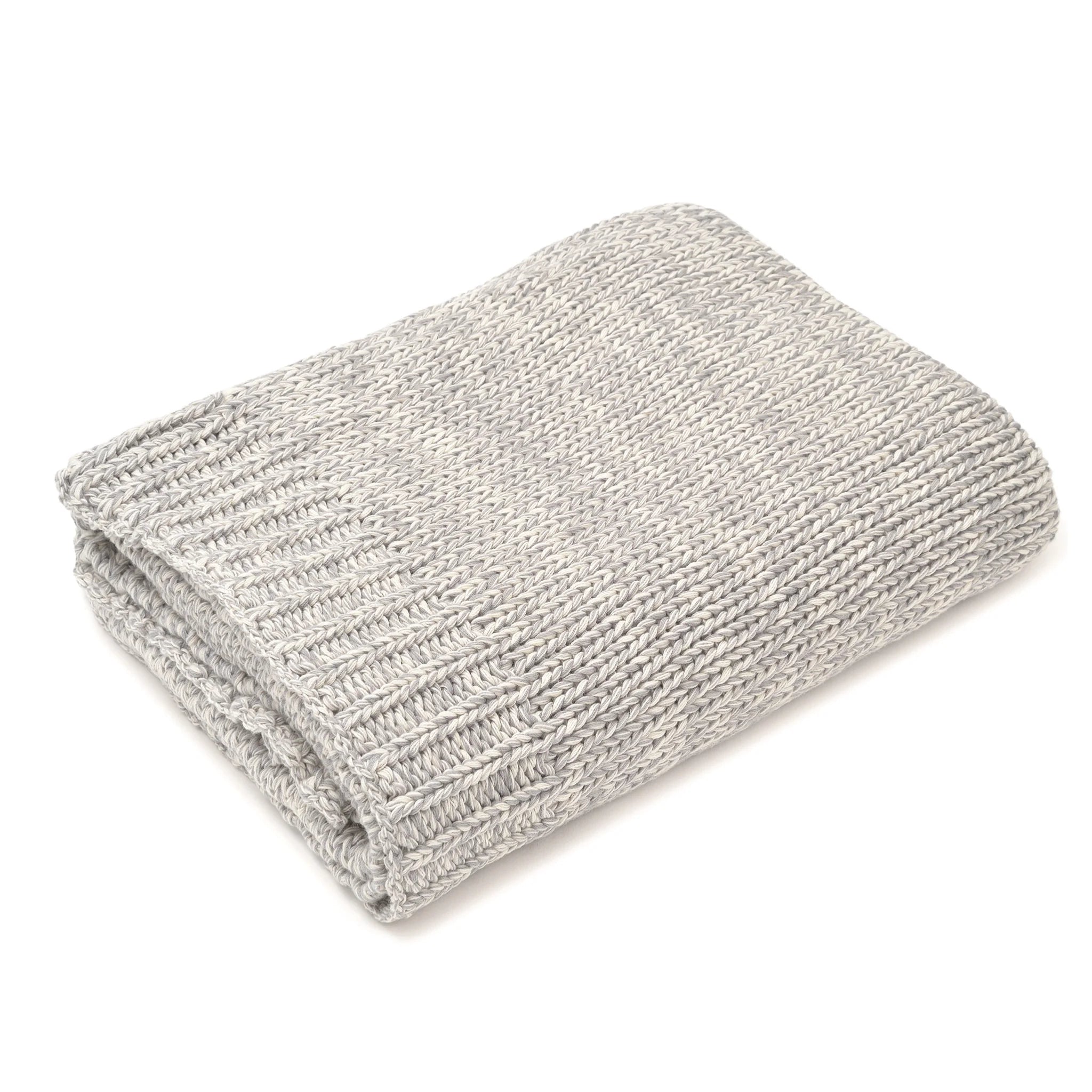 Sierra Cotton Throw - Light Grey