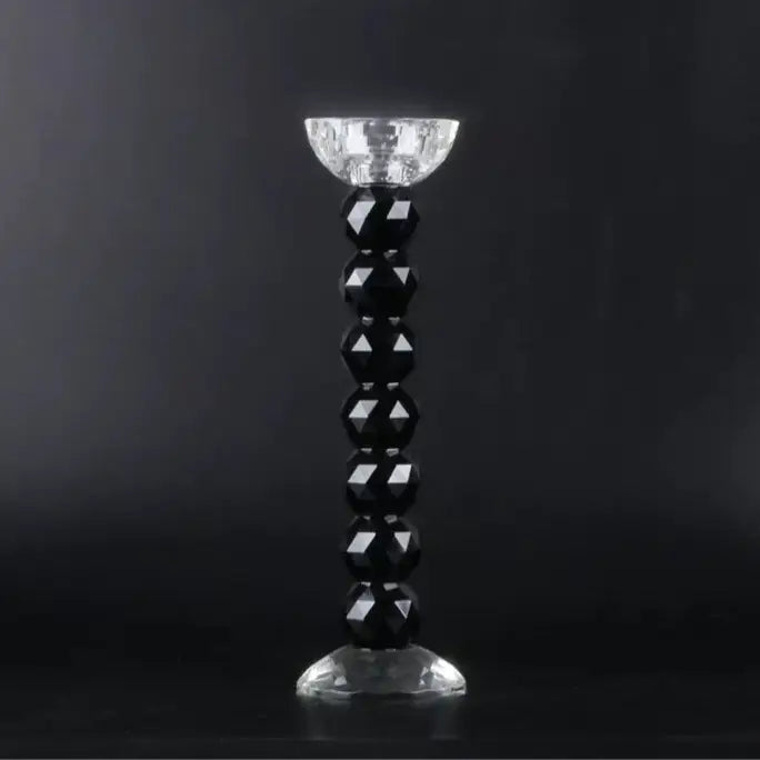 10” Two-Tone Crystal Ball Candlesticks - Set of 2