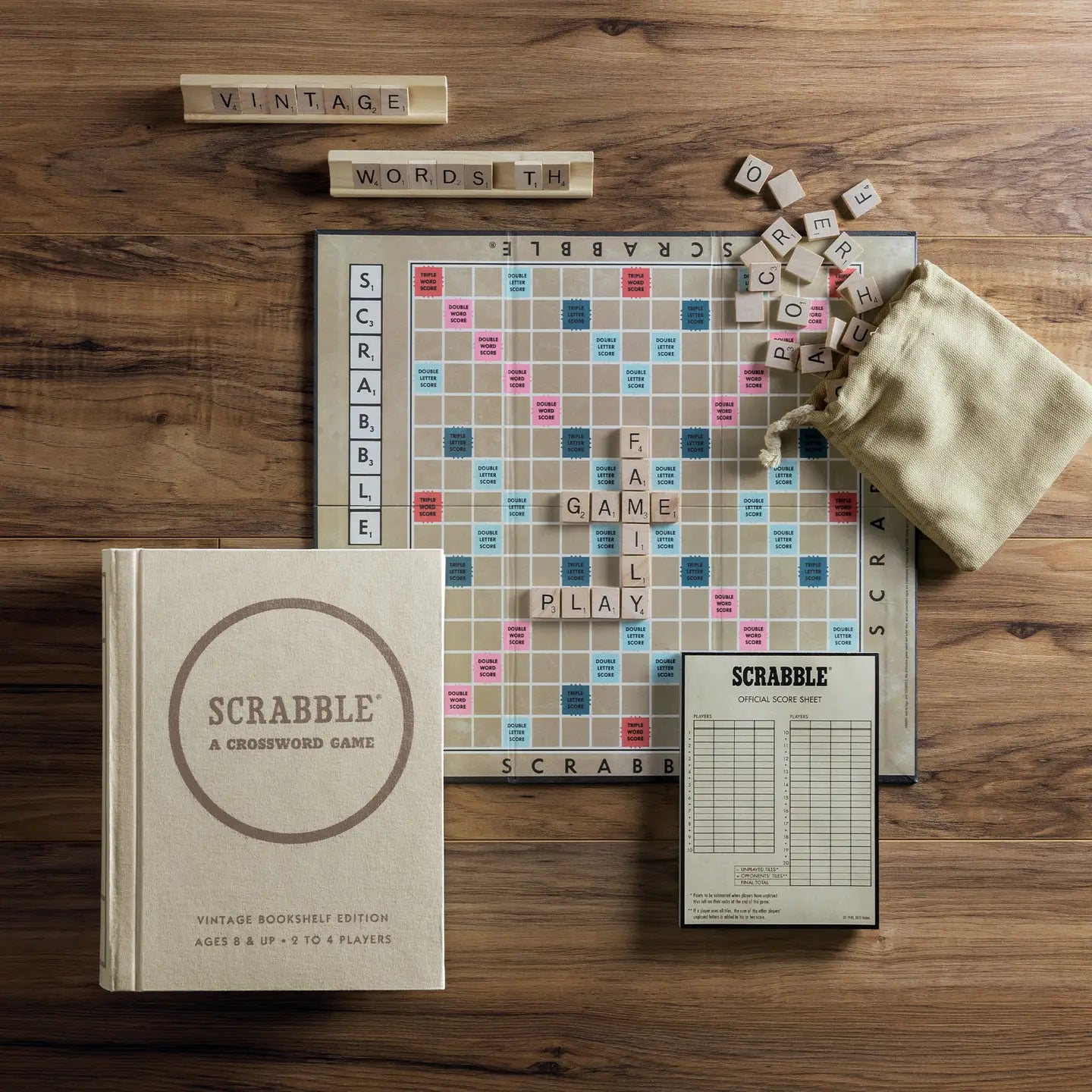 Vintage Bookshelf Edition Scrabble