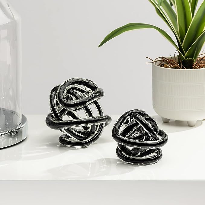 Orbit Glass Knot - Black