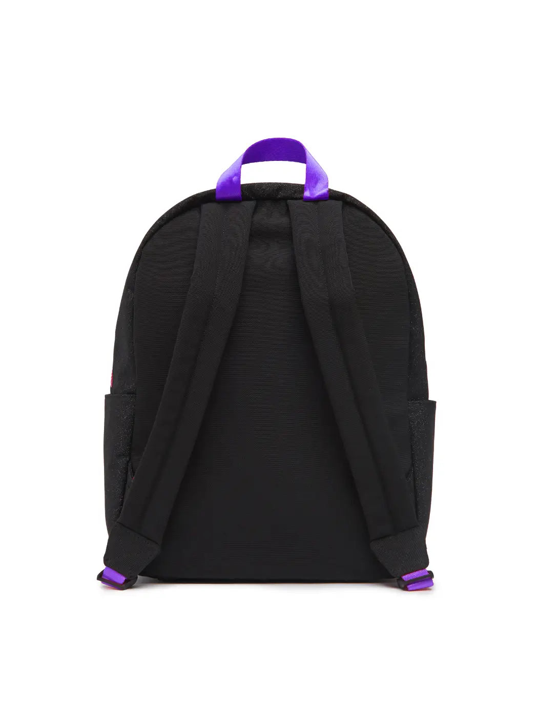 Black Glitter Kids Backpack with patches