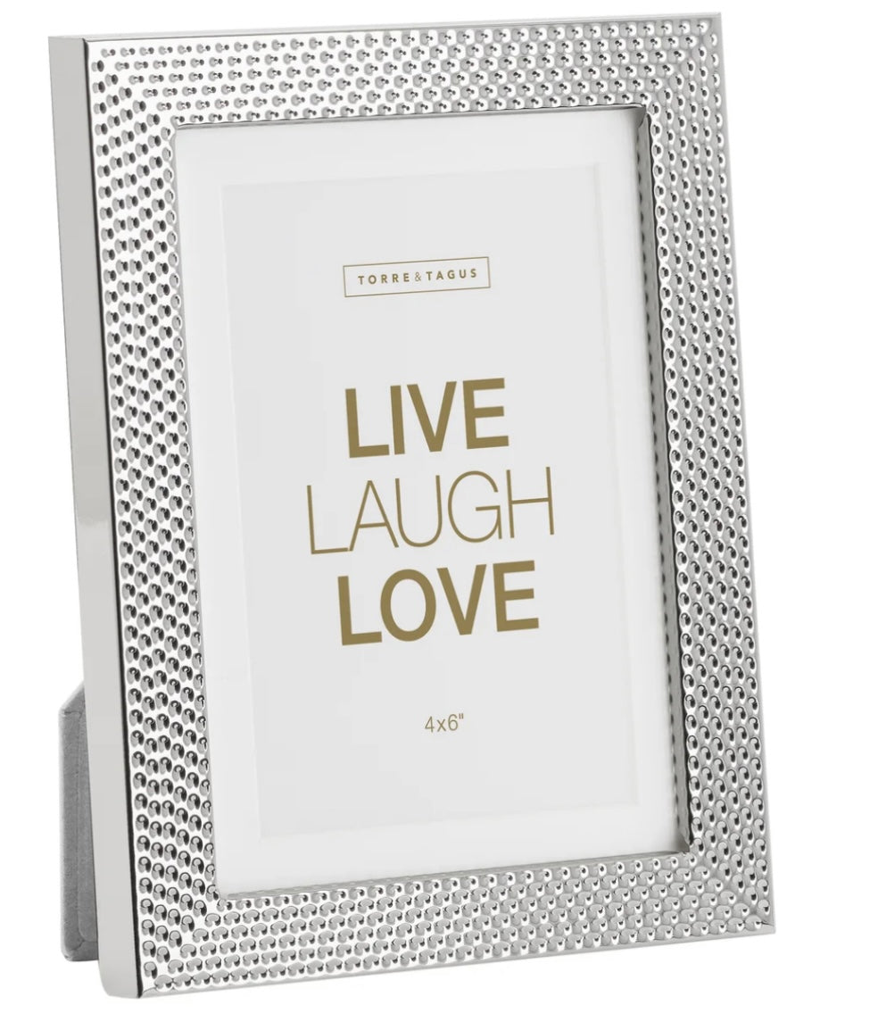 Slim Hammered Metal Matte Photo Frame - 4x6