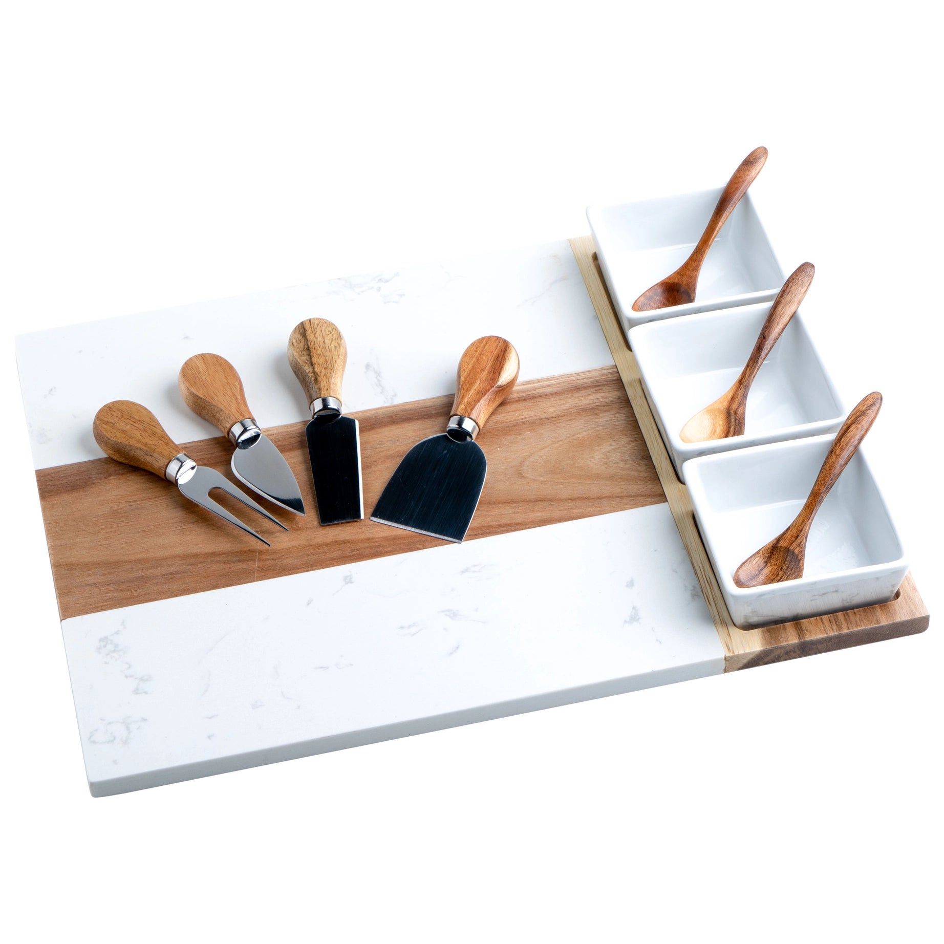 Marble Charcuterie Board Set