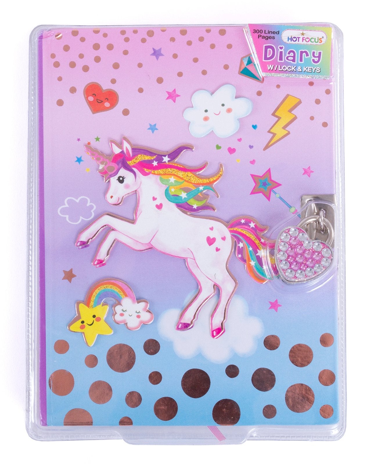 Diary with Lock & Keys, Unicorn