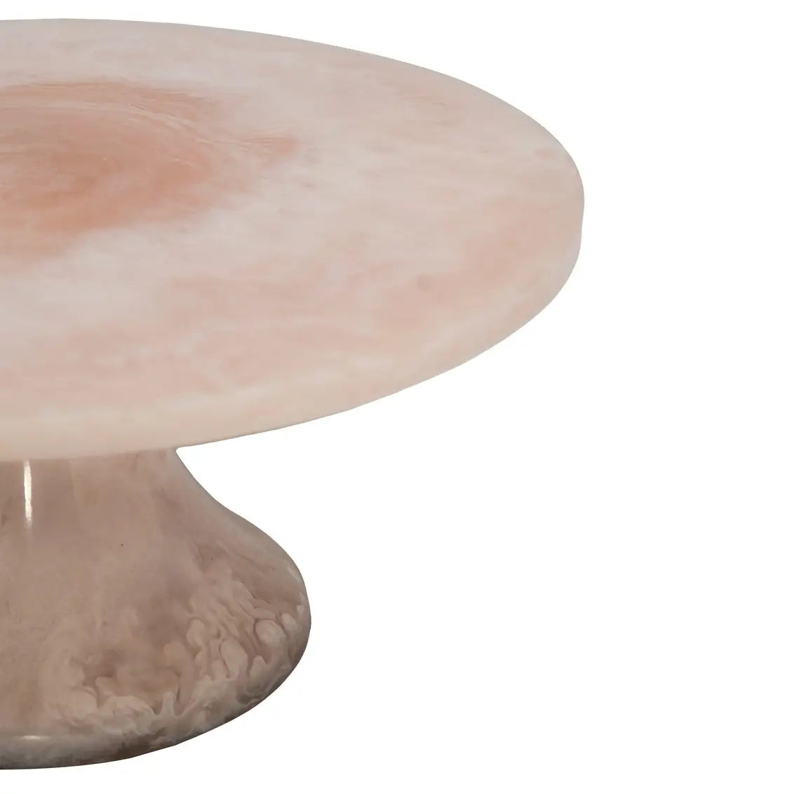 Radiant resin cake stand - blush