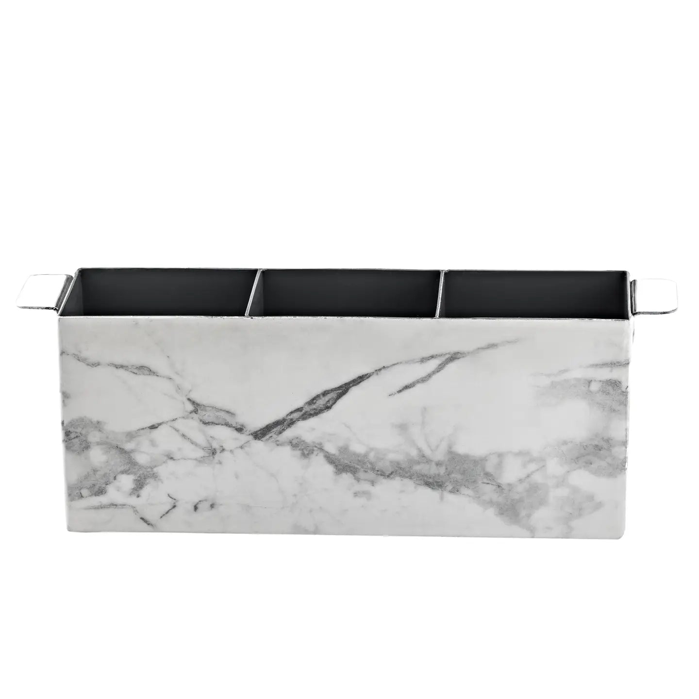 White Marble Flatware Caddy