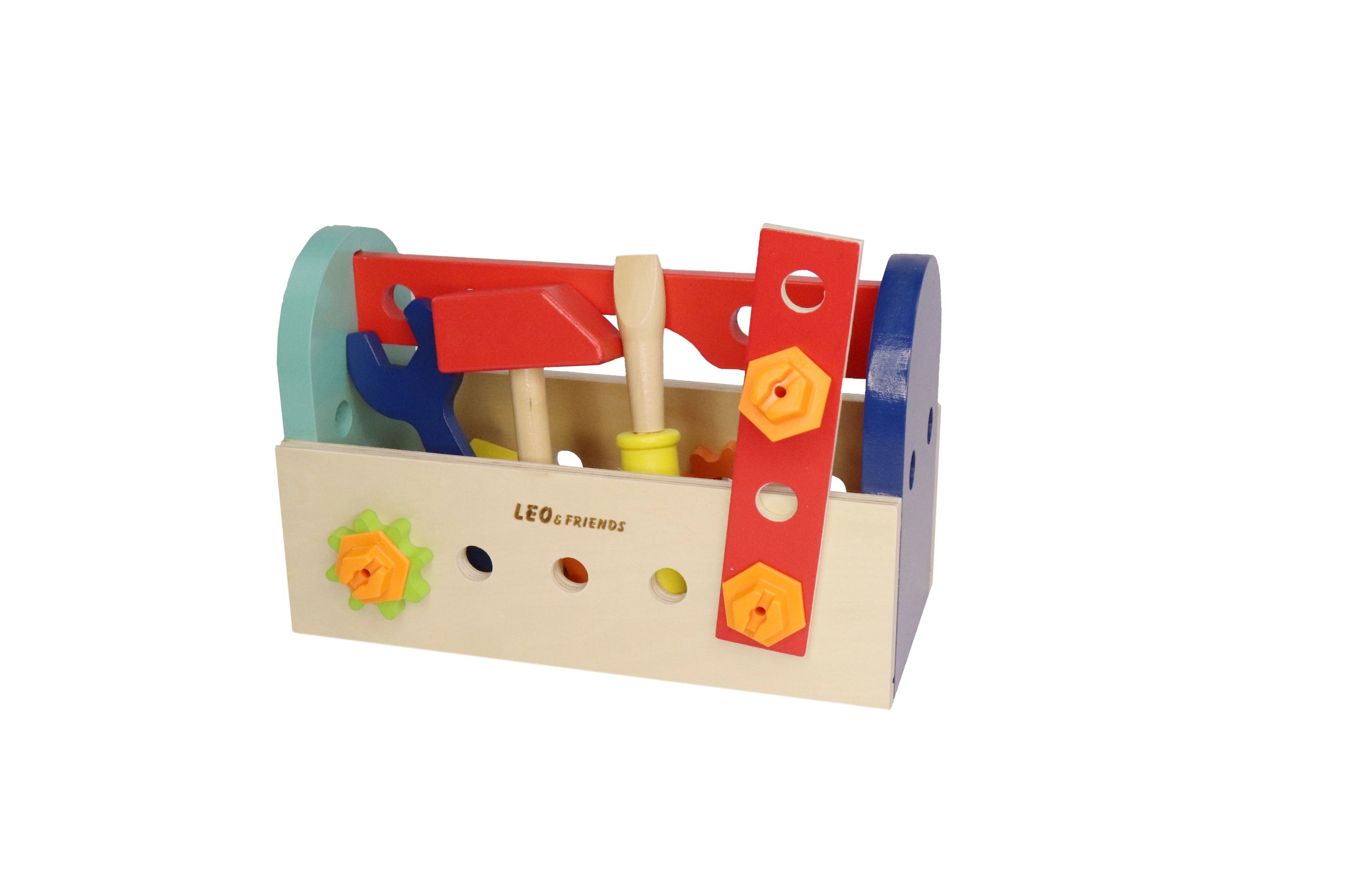 ‘My First Tool Box’ Kit of 28 Wooden Pieces, Made For 3-Year-Olds and Older