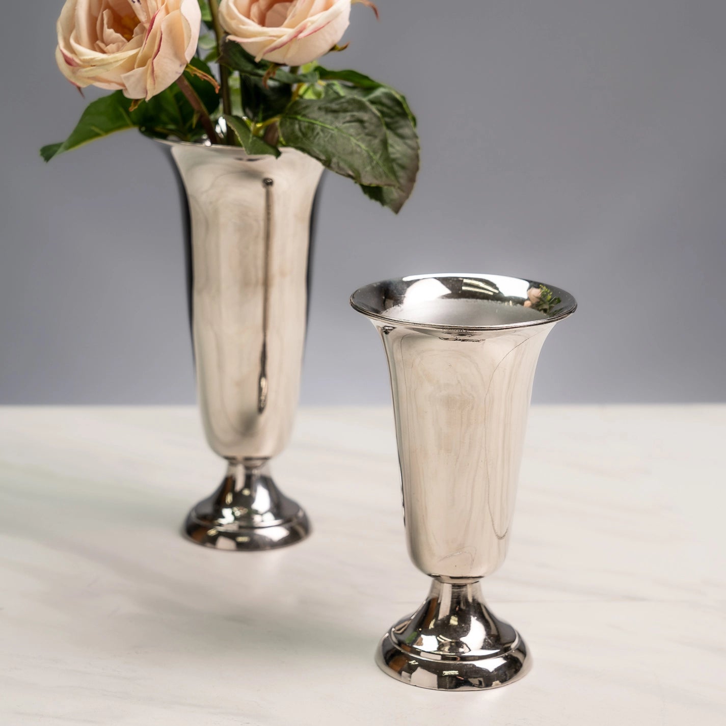 Polished Pedestal Flower Vase