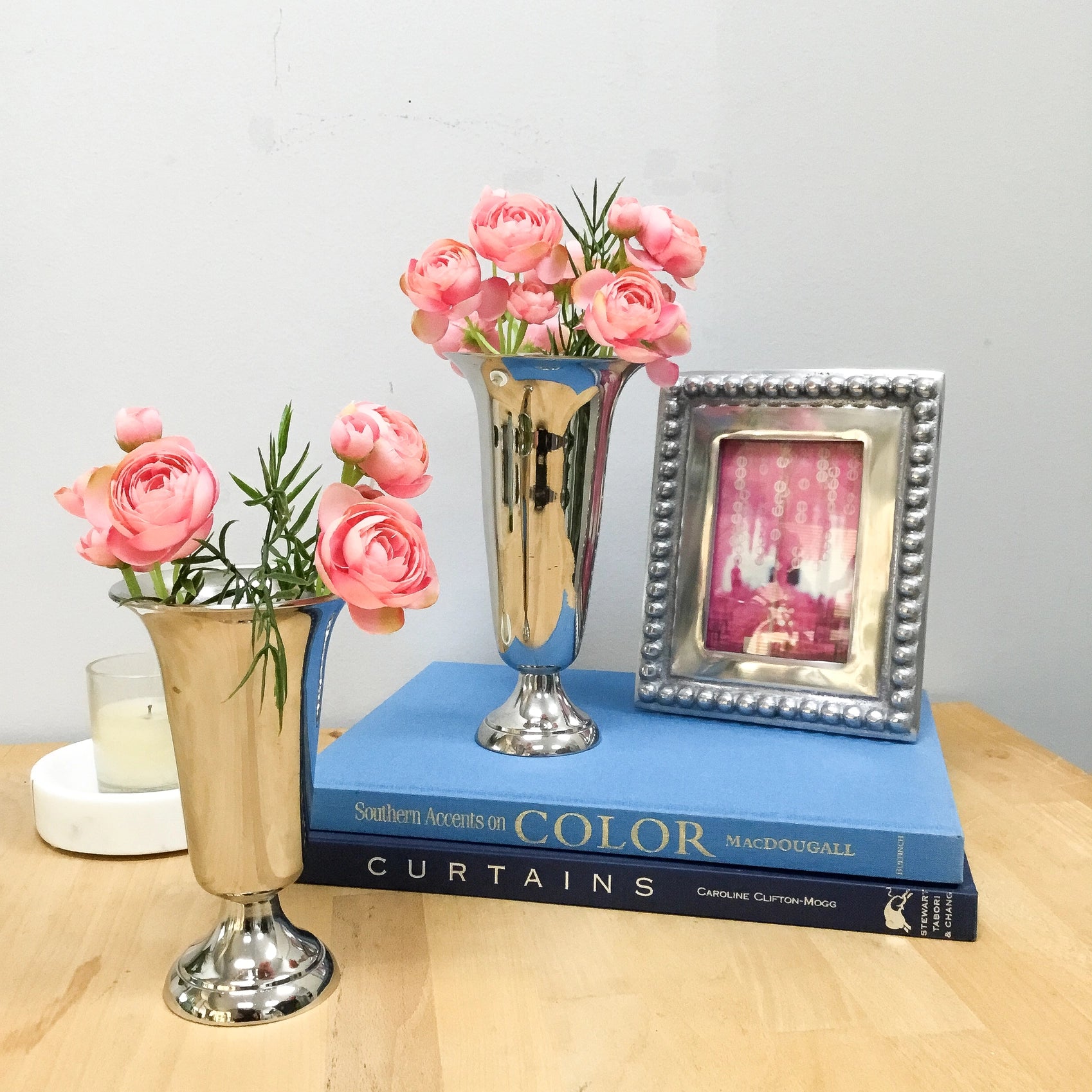 Polished Pedestal Flower Vase