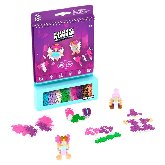 Puzzle by number activity pad - fairies