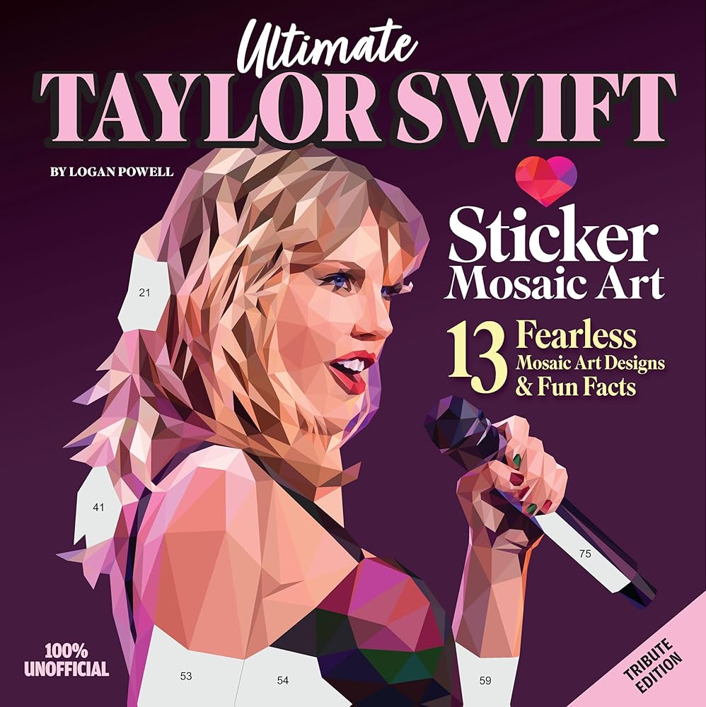 Sticker ultime en mosaïque de Taylor Swift : 13 motifs audacieux en mosaïque et faits amusants