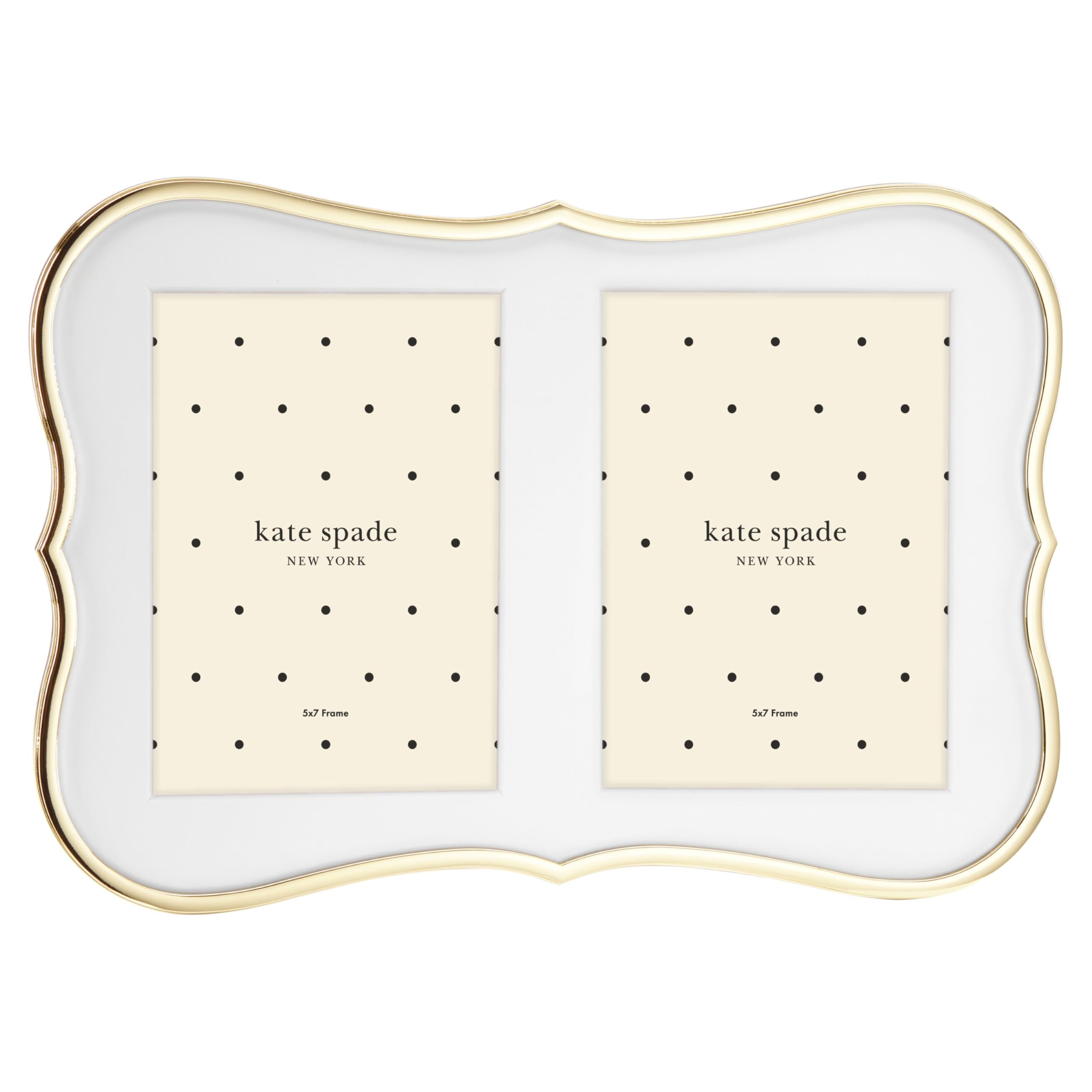 Kate Spade Crown Point double 5"x 7" Frame - gold