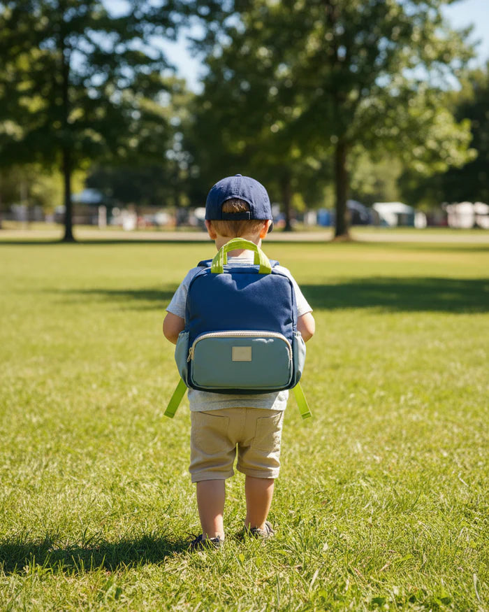 7AM personalized mini oxford backpack - mystic blue