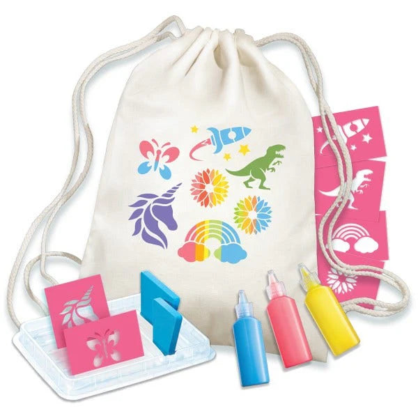 Stencil backpack printing