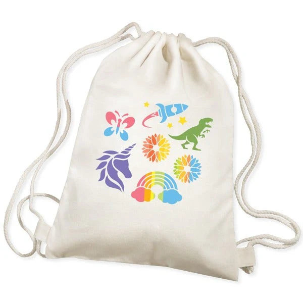 Stencil backpack printing