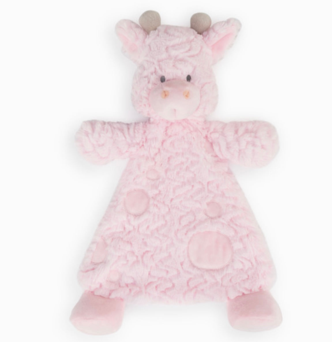 Pink giraffe rattle lovey