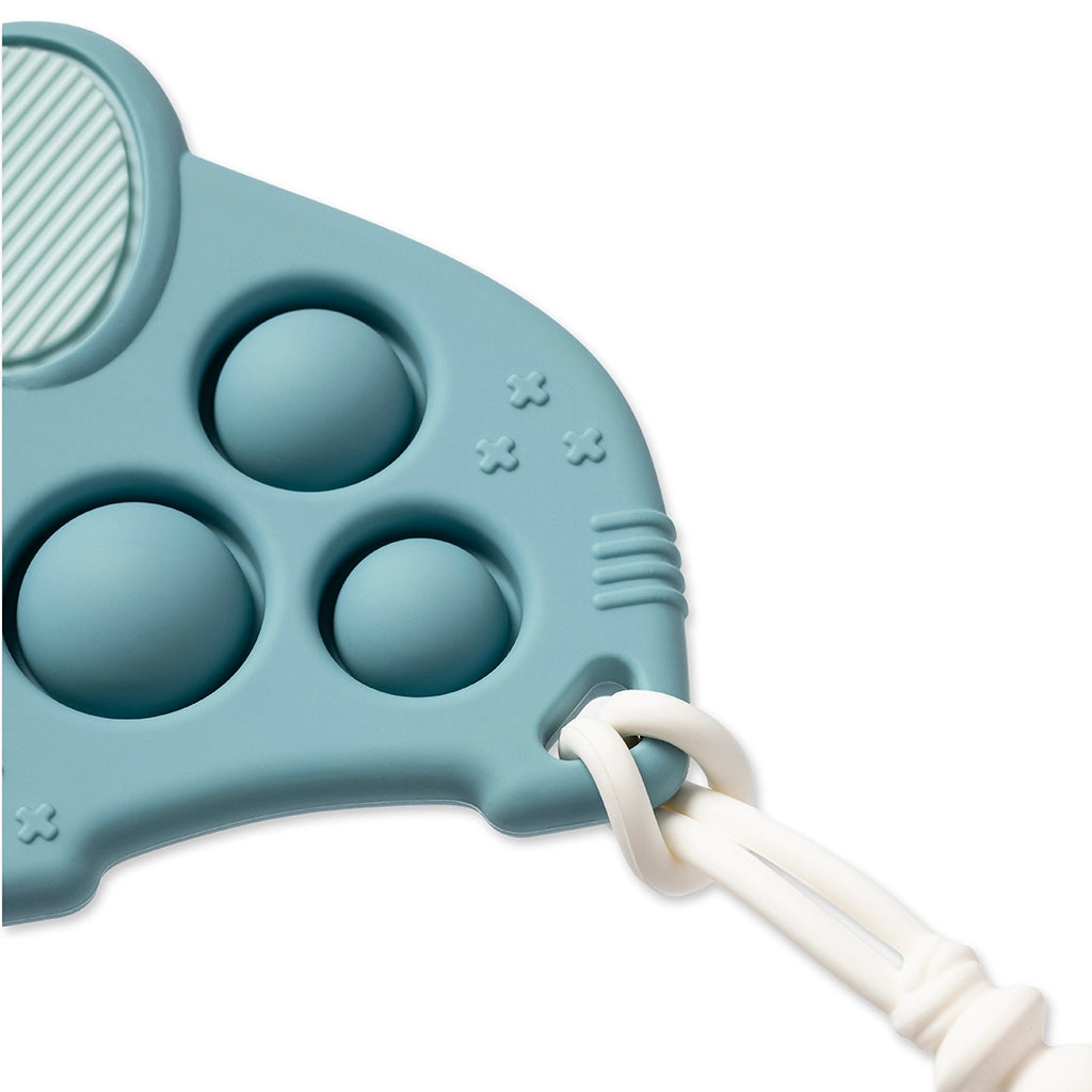 Silicon Teether with Sensory Popper - elephant
