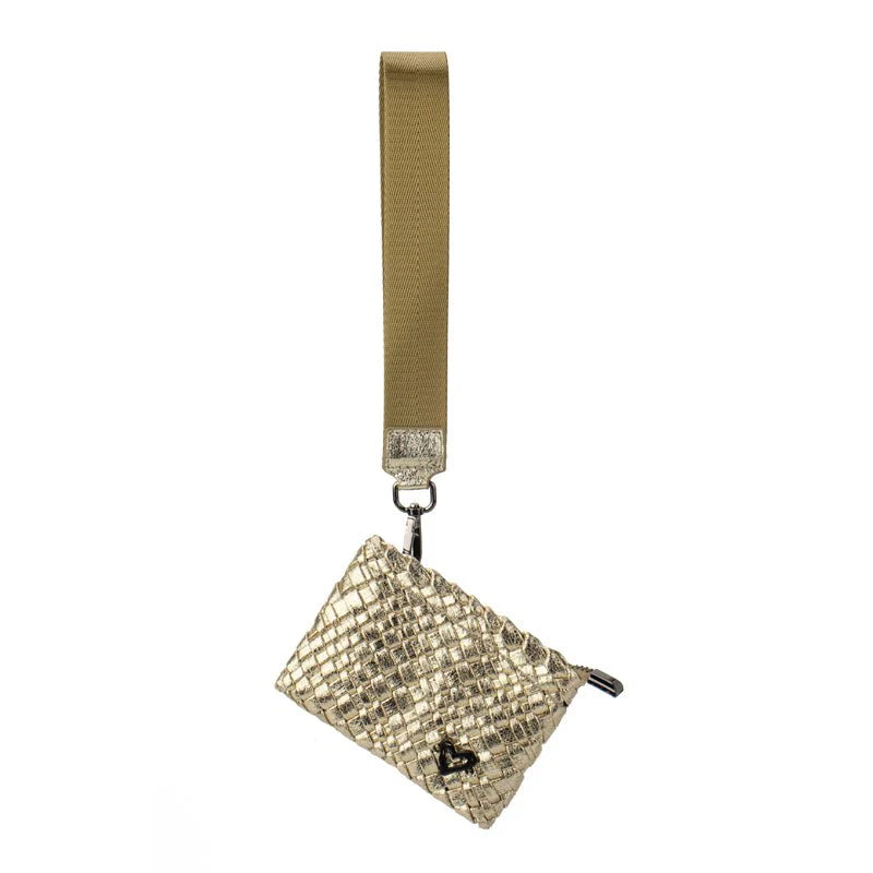 WINDSOR CARD CASE/WRISTLET- gold