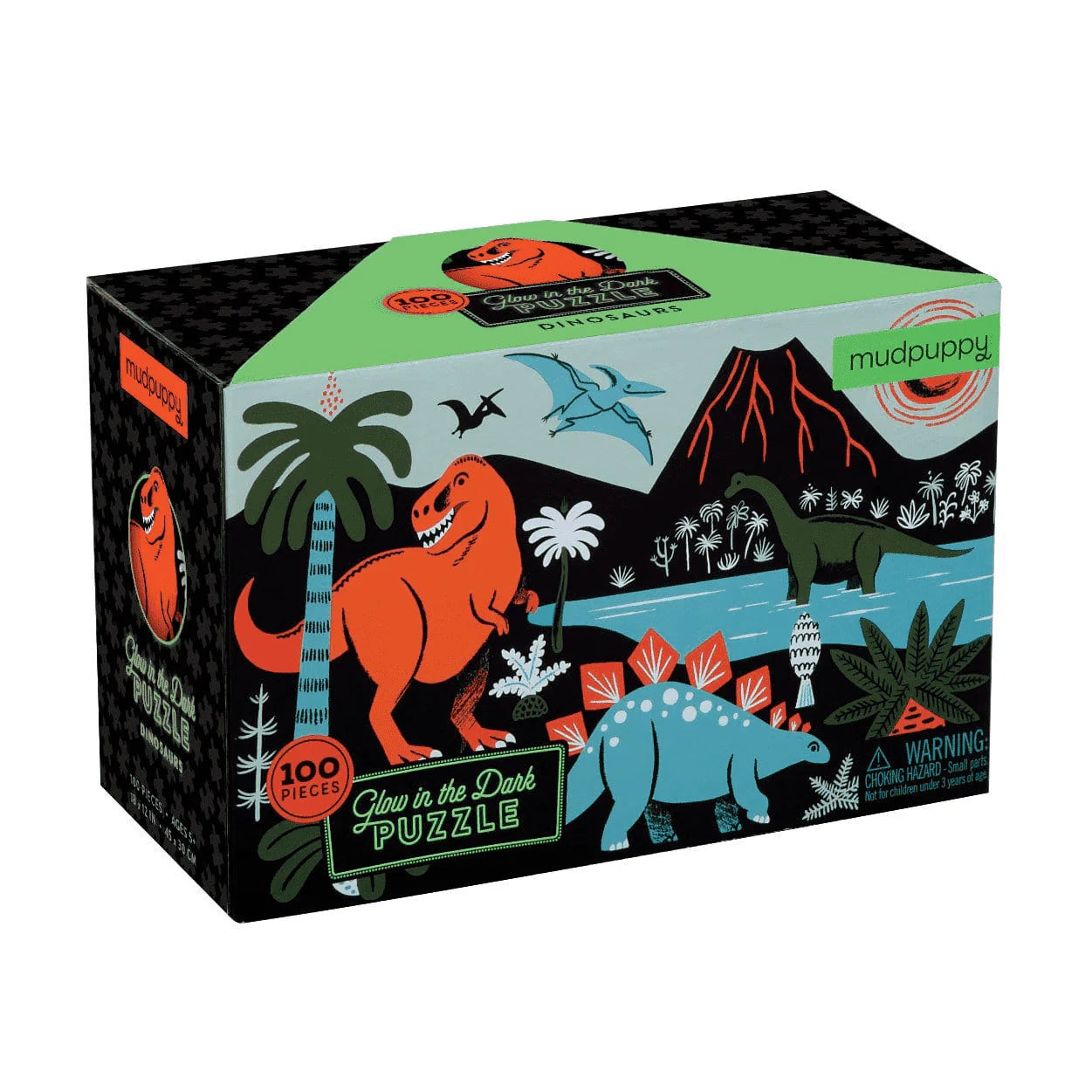 Glow in the dark puzzle dinosaur